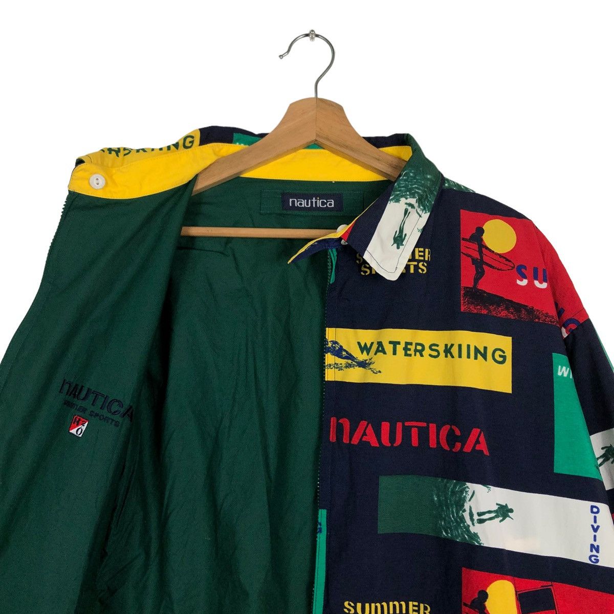 Nautica 🔥90s Bomber Jacket Reversible Overprint Nautica Color Block Size US XL / EU 56 / 4 - 8 Thumbnail