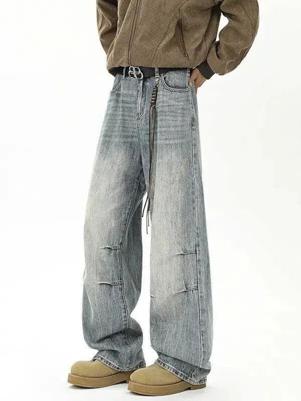 Japanese Brand Retro loose tie dye micro flared jeans Size US 32 / EU 48 - 2 Thumbnail