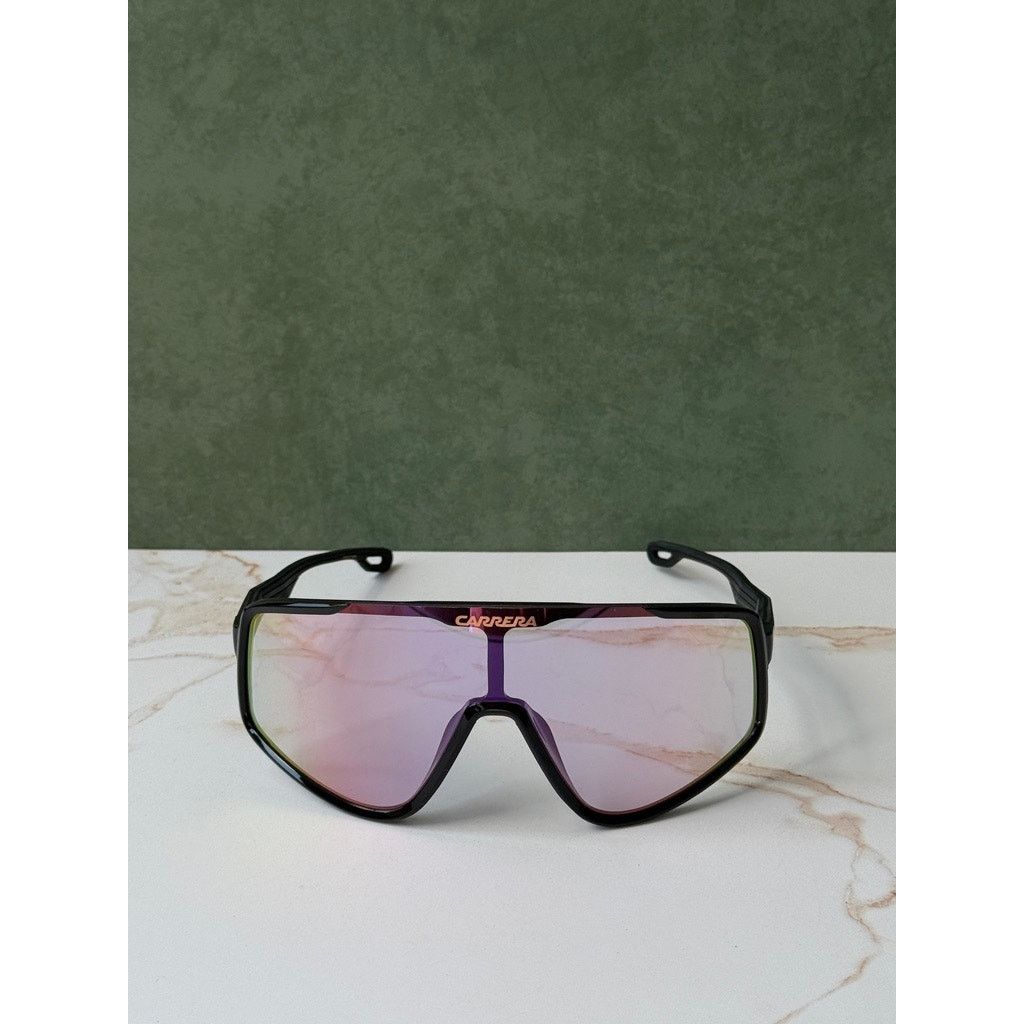 Carrera NEW Carrera 4017/S Mask Shield Sunglasses Black Mirror Lens Size ONE SIZE - 4 Thumbnail