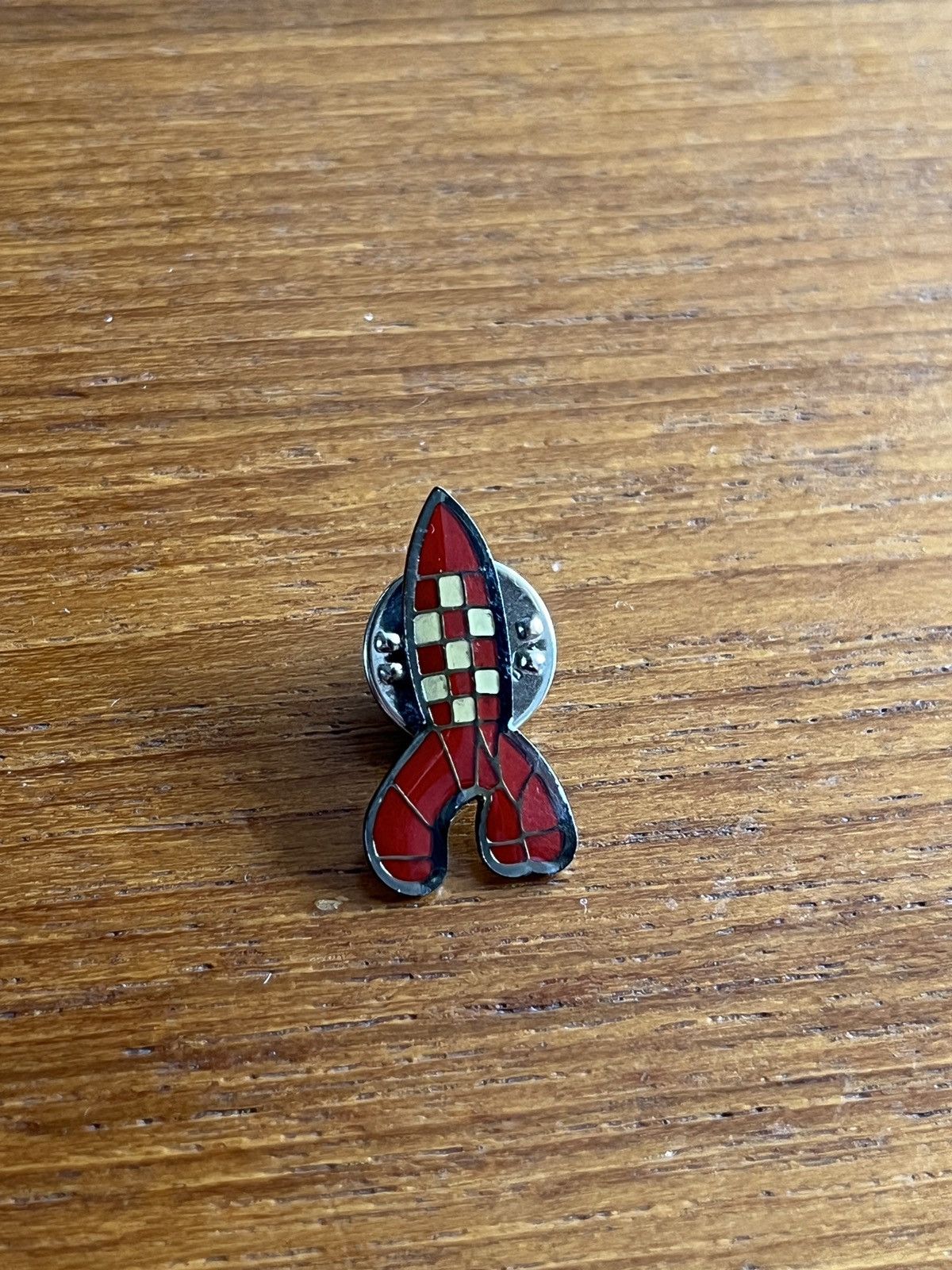 Tintin rocket rare vintage pin