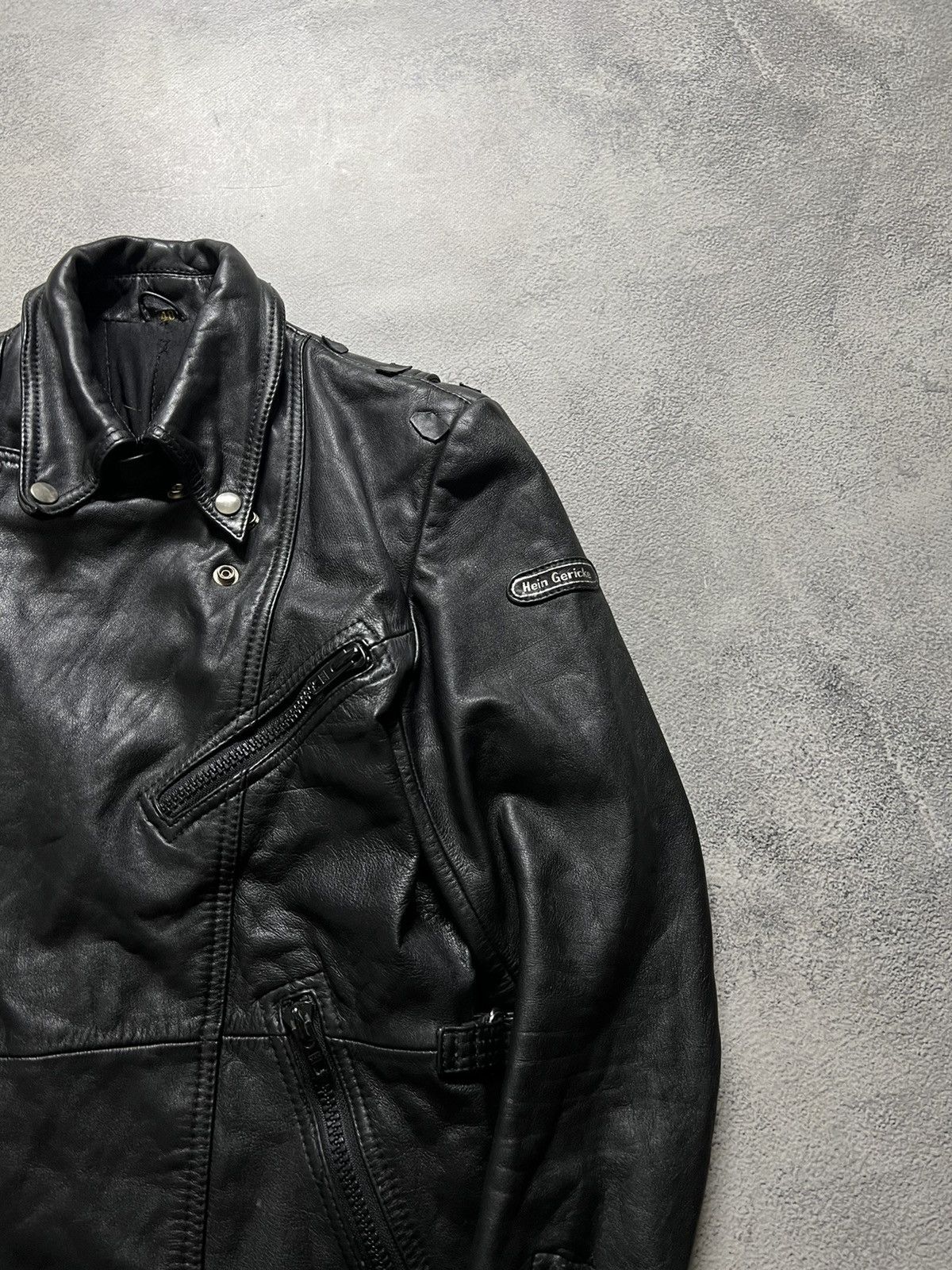 Hein Gericke Vintage Heine Gericke Leather Assymetric Biker Racing Jacket Size US M / EU 48-50 / 2 - 5 Thumbnail