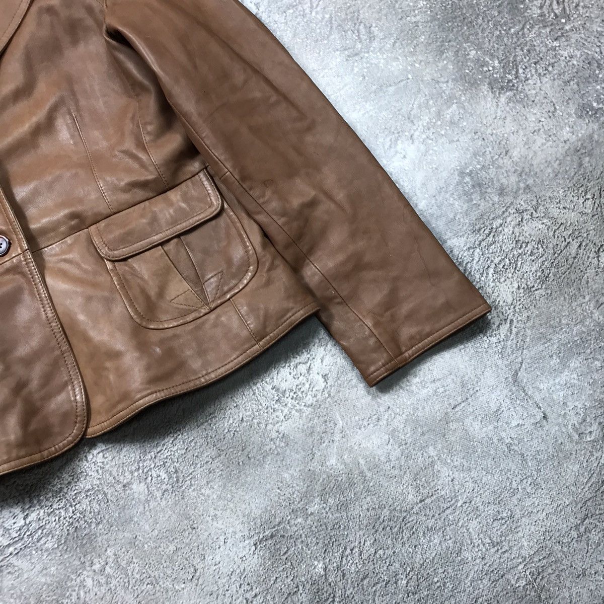Vintage Vintage Y2K Tan Suede Blazer Jacket Workwear Streetwear M Size M / US 6-8 / IT 42-44 - 5 Thumbnail
