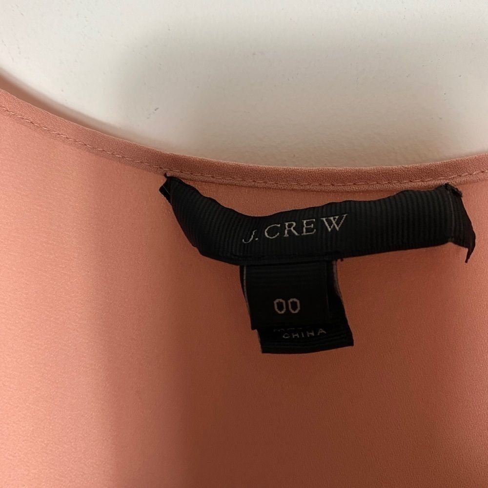 J.Crew J.Crew Light Pink Silky Blouse | Size 00 | Scoop Neck Sleeve Size XS / US 0-2 / IT 36-38 - 4 Thumbnail