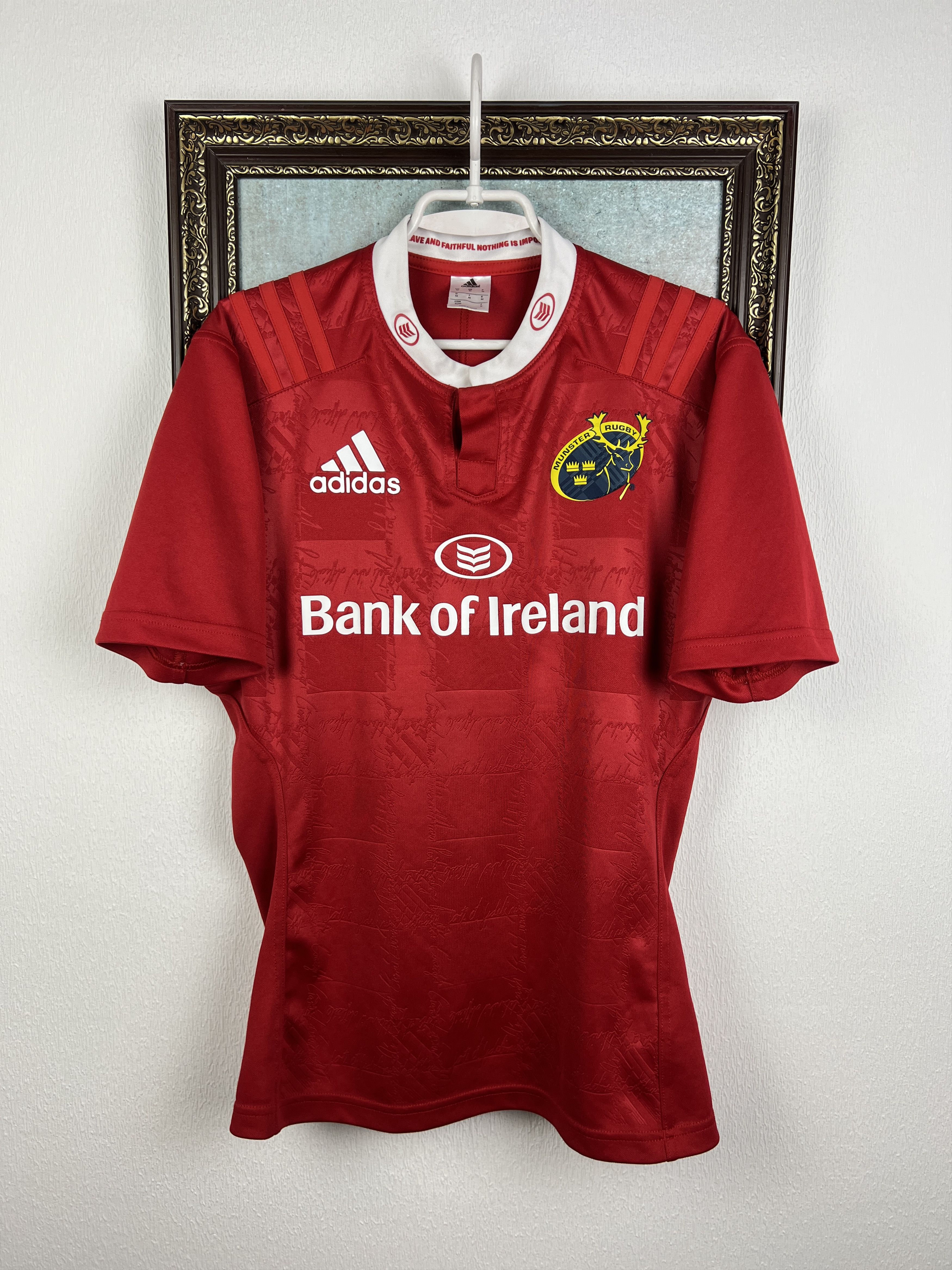 Adidas Munster Rugby Union Red Jersey Trikot Sport Shirt Rare Hype Size US M / EU 48-50 / 2 - 1 Thumbnail