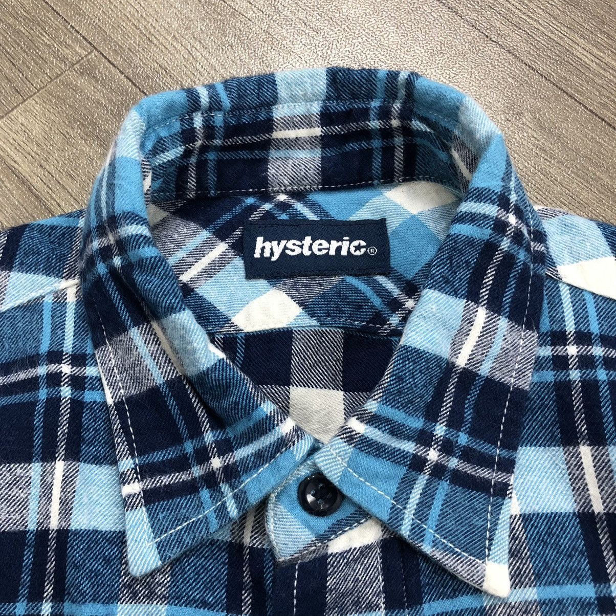 Hysteric Glamour × Japanese Brand × Vintage 2000s Hysteric Glamour Blue/White Plaid Flannel Shirt Size US L / EU 52-54 / 3 - 5 Thumbnail