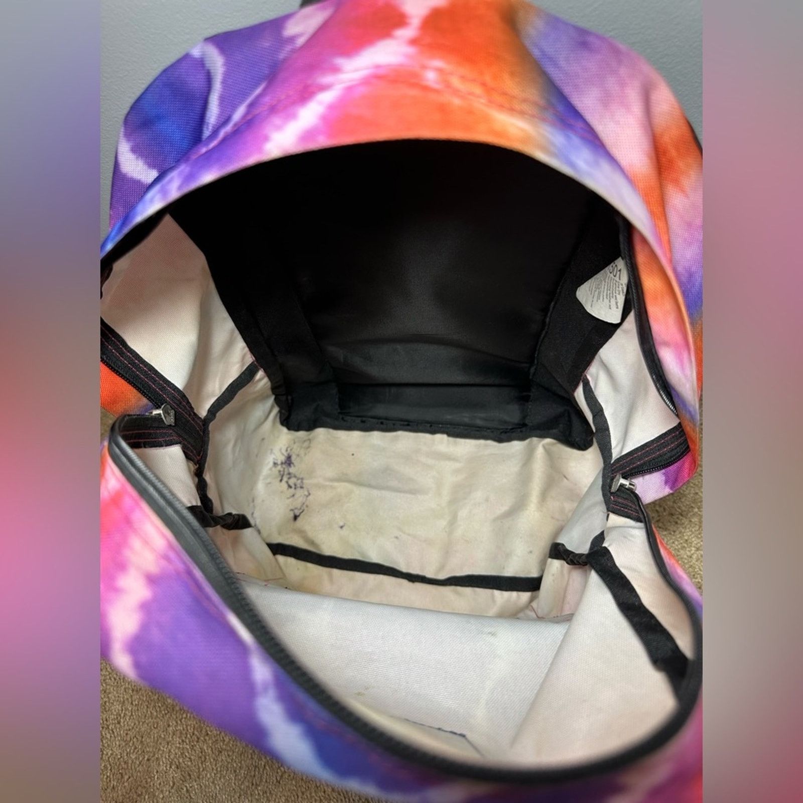 Jansport Jansport Unisex Backpack Super Break Tie Dye School Bag Size ONE SIZE - 4 Thumbnail