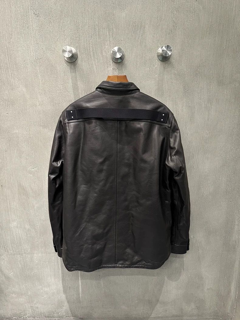 Rick Owens Rick Owens Solid single-breasted leather jacket 2503-Nexta Size US L / EU 52-54 / 3 - 2 Thumbnail