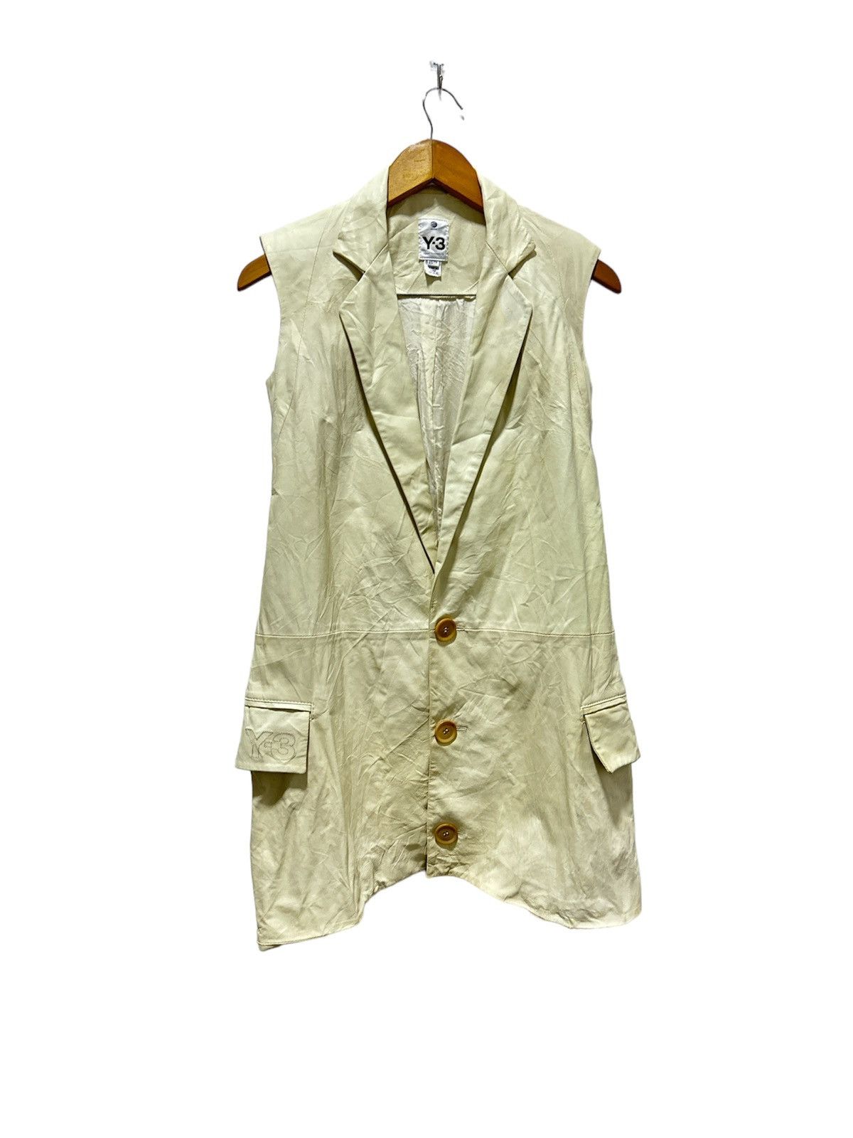 Yohji Yamamoto Yohji Yamamoto Y3 X Adidas Long Vest Leather Design Size XS / US 0-2 / IT 36-38 - 1 Thumbnail