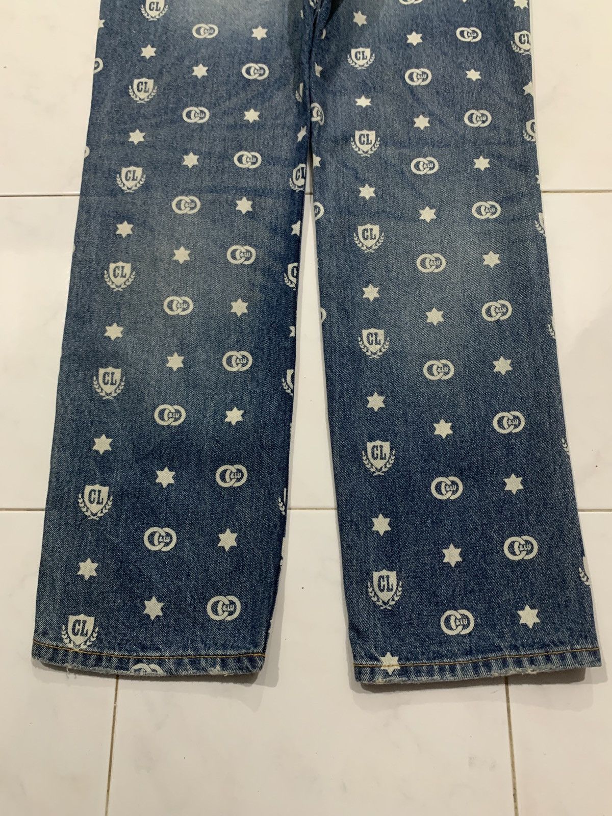 Japanese Brand Co&Lu Multi Logo All Over Print Jeans Size US 31 - 7 Thumbnail