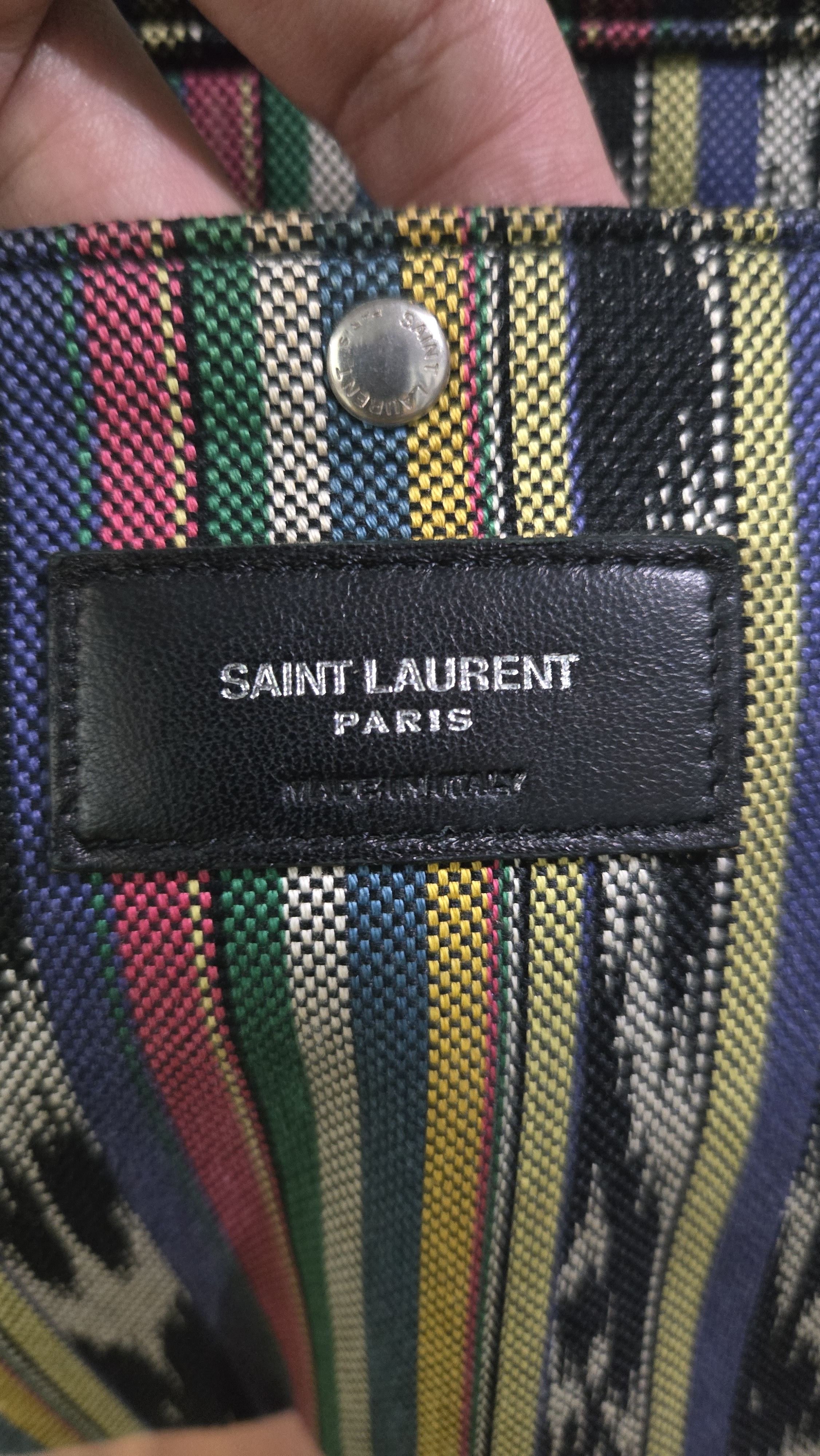 Saint Laurent Paris Ikat Flat Shopper Size ONE SIZE - 7 Thumbnail