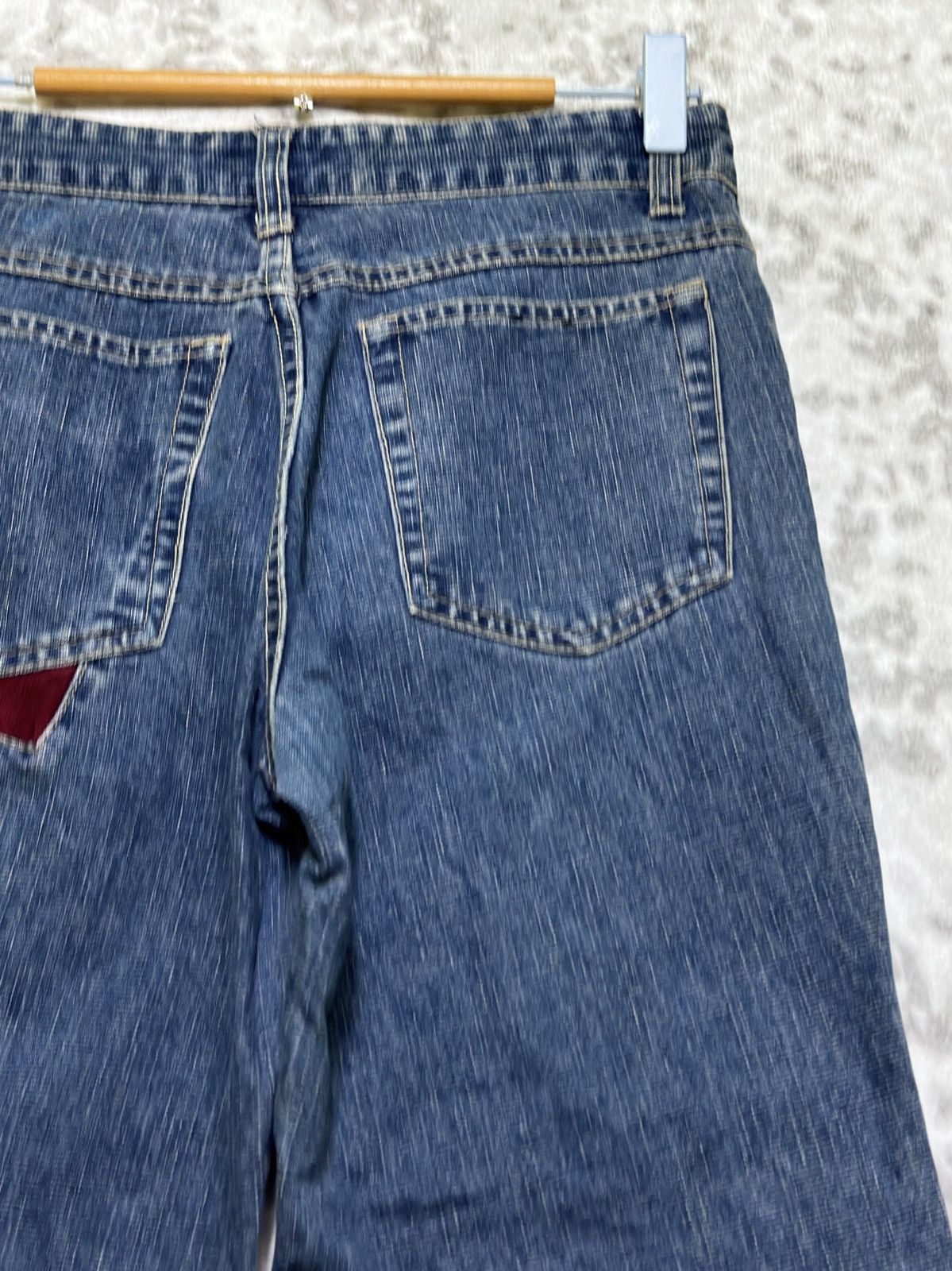 Hysteric Glamour No Boundaries Y2K Patchwork Velvet Bootcut Flare Denim Jeans Size US 27 - 12 Thumbnail