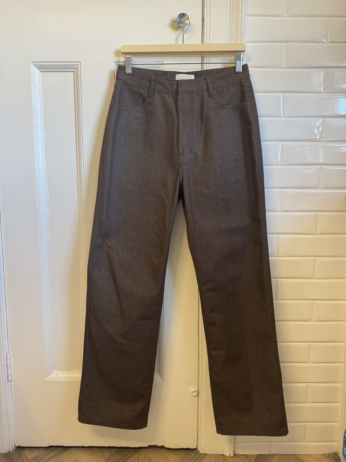 AMOMENTO Brown Zip-Fly Jeans Size US 30 / EU 46 - 2 Thumbnail