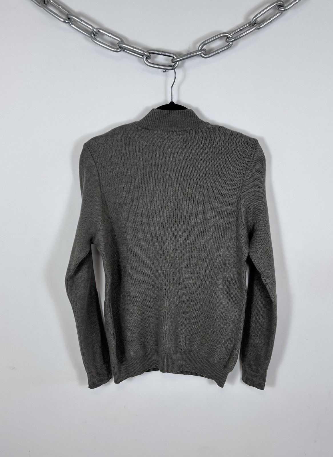 Strenstroms Stenstroms Men’s Khaki Classic Wool Knit 1/4 Zip Sweater Size US S / EU 44-46 / 1 - 12 Thumbnail