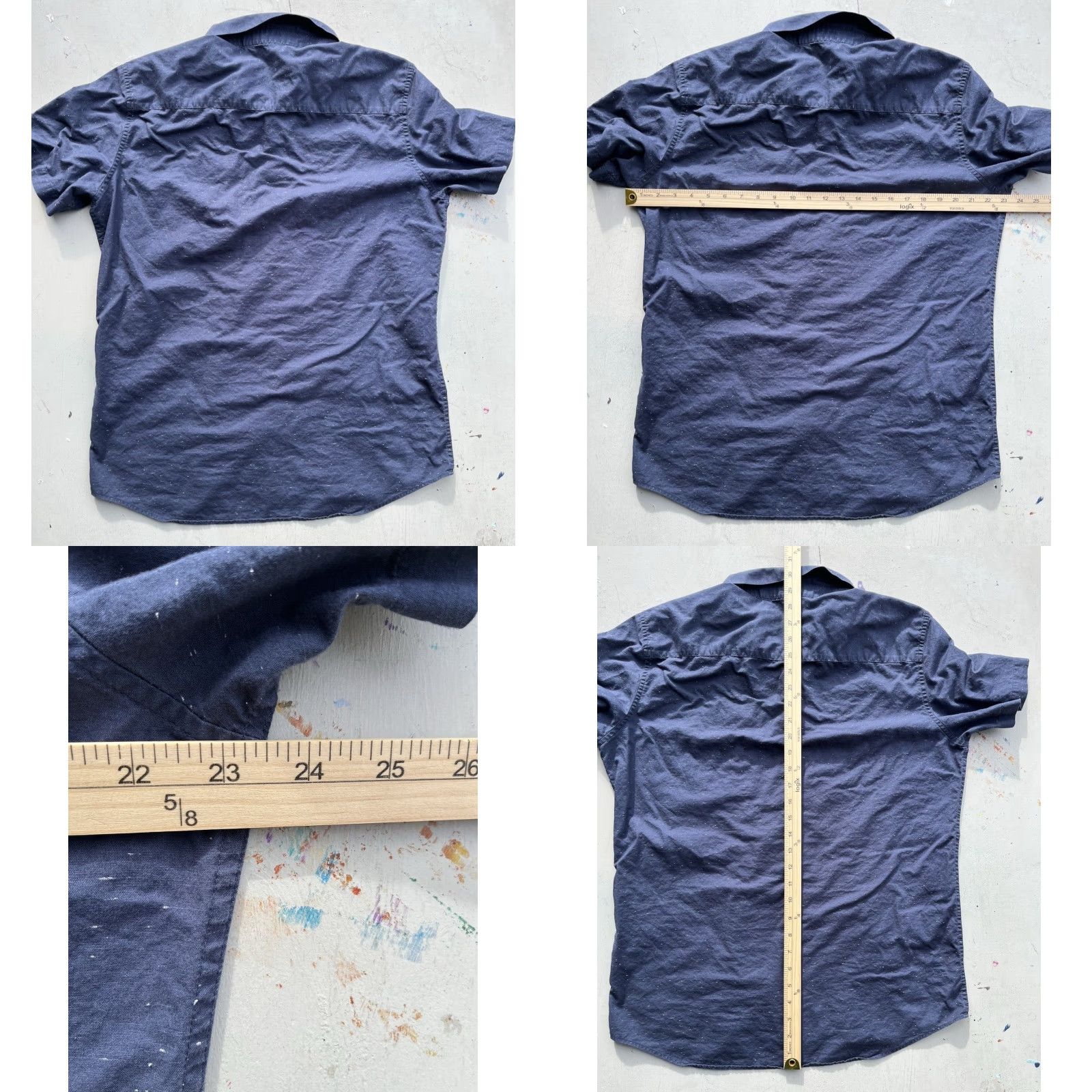 TravisMathew Travis Mathew Shirt Blue Geometric L Breathable Casual City Button-Up Regular Short Sleeve Men's Size US L / EU 52-54 / 3 - 8 Thumbnail