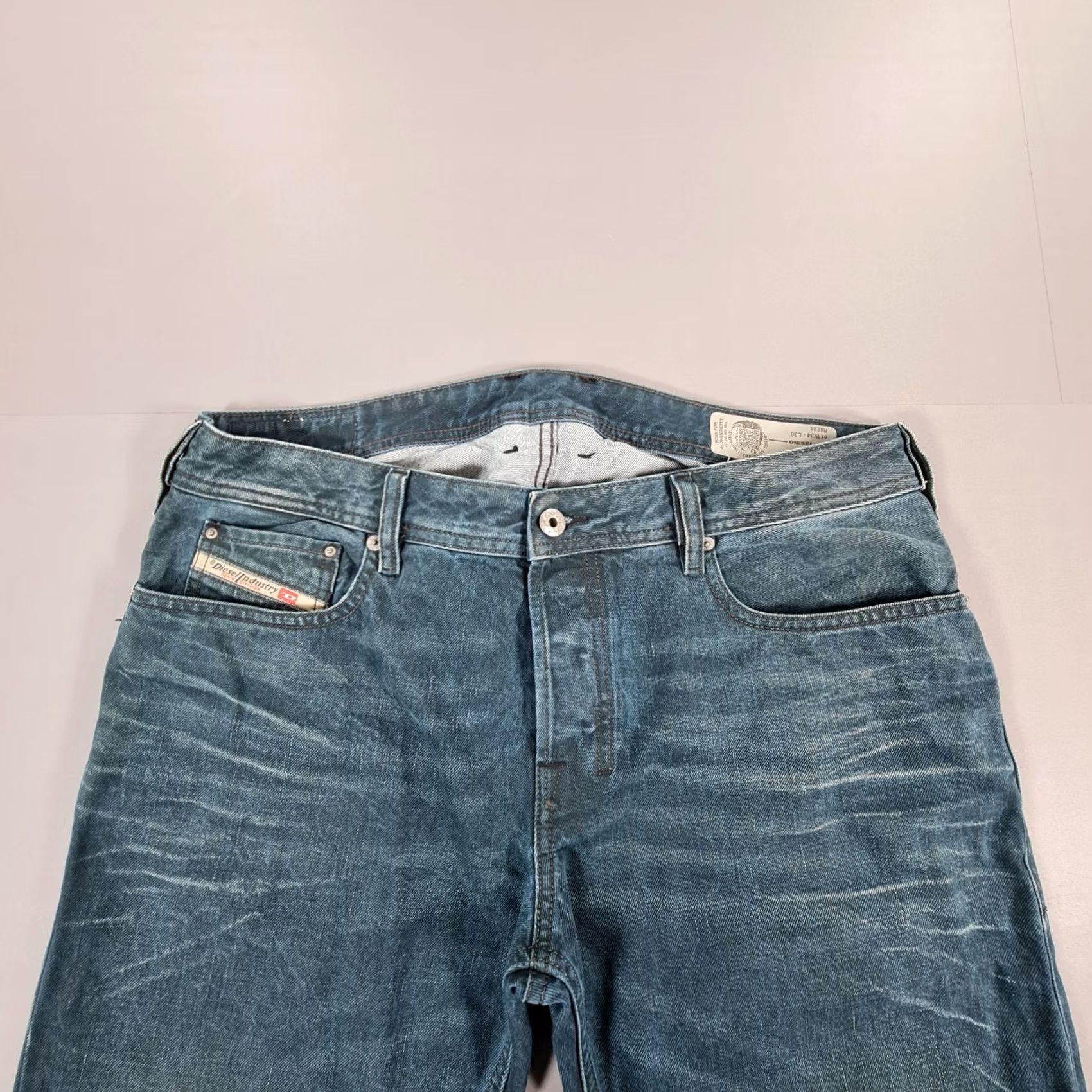 Diesel Diesel Jeans Bootcut Men W34 L30 Blue Denim 100% Cotton Zatiny Logo Pockets Regular Vintage No | Jeans Size US 34 / EU 50 - 2 Thumbnail