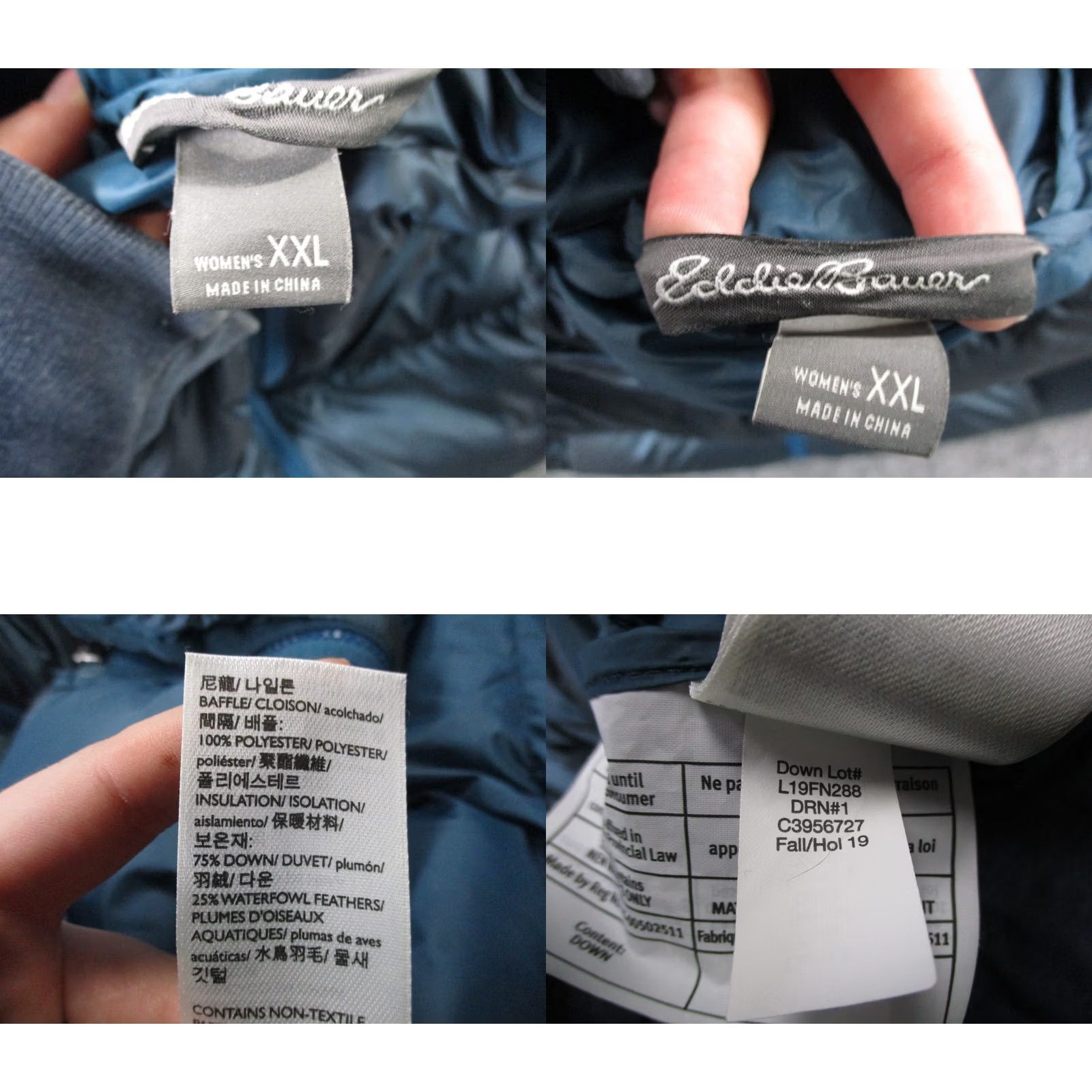 Eddie Bauer Eddie Bauer Jacket Women 2XL Blue Down Puffer Parka Quilted Outdoor Hiking EB550 Jacket Women 2XL Blue Down Puffer Parka Quilted Outdoor Hiking EB550 Size XXL / US 16-18 / IT 52-54 - 8 Thumbnail