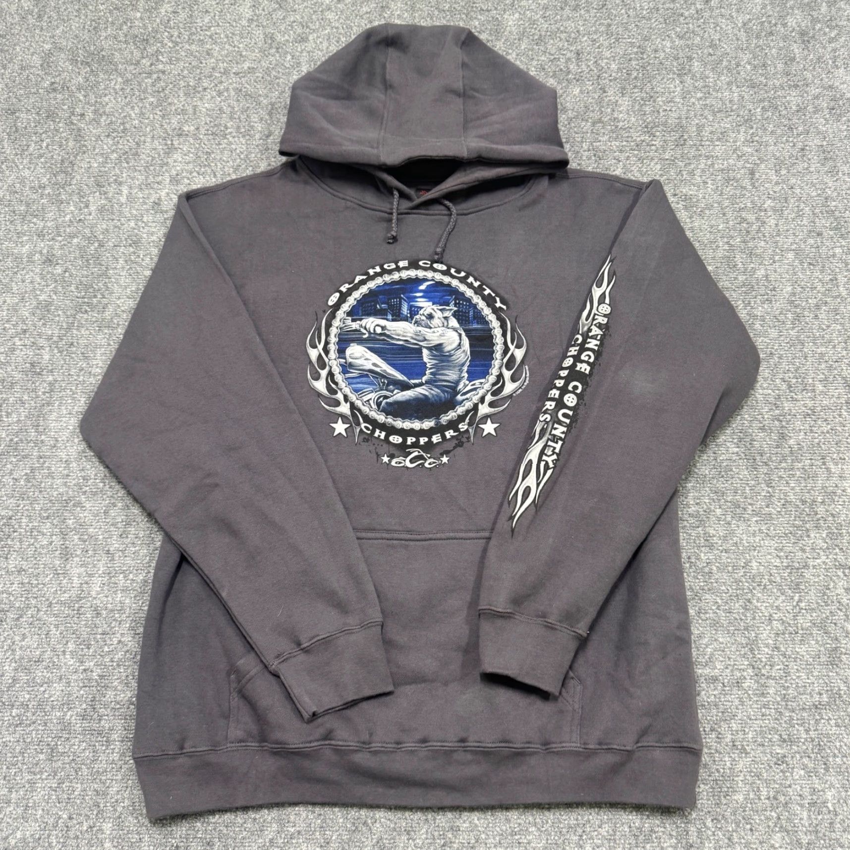 West Coast Choppers Sweatshirt Hoodie Mens Medium Orange County 