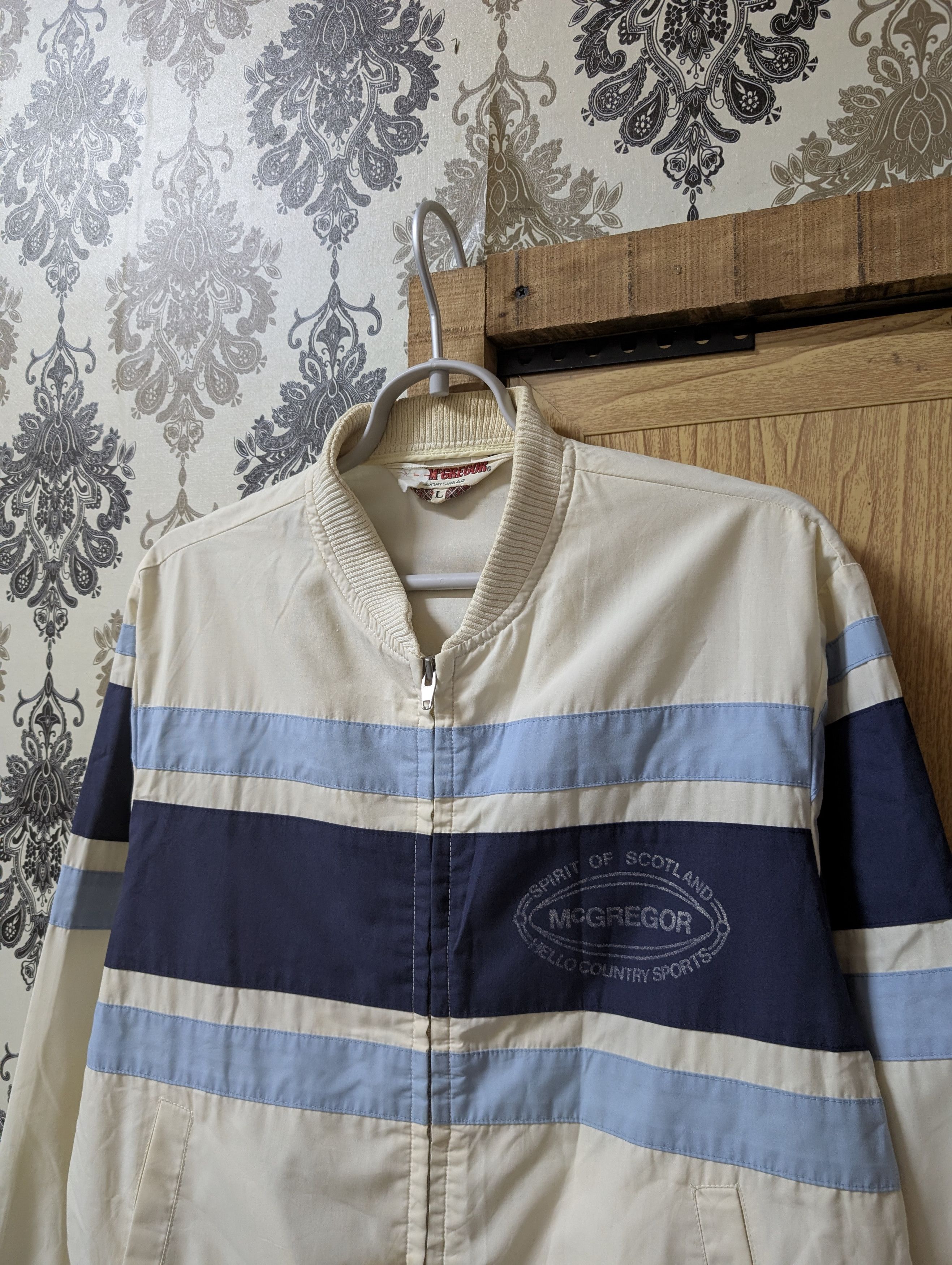 McGregor Vintage McGregor White Blue Buffalo Classic Jacket Size US L / EU 52-54 / 3 - 4 Thumbnail