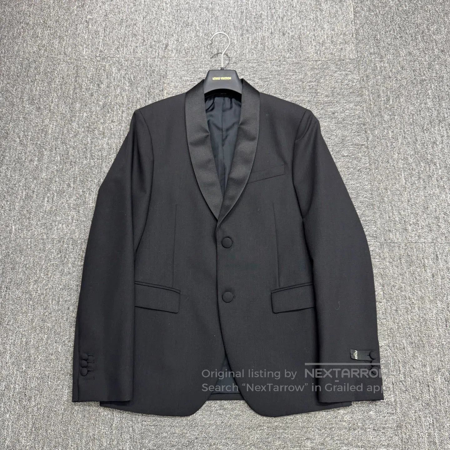 Fendi Black Formal Blazer with Satin Lapel. Size US M / EU 48-50 / 2 - 1 Thumbnail