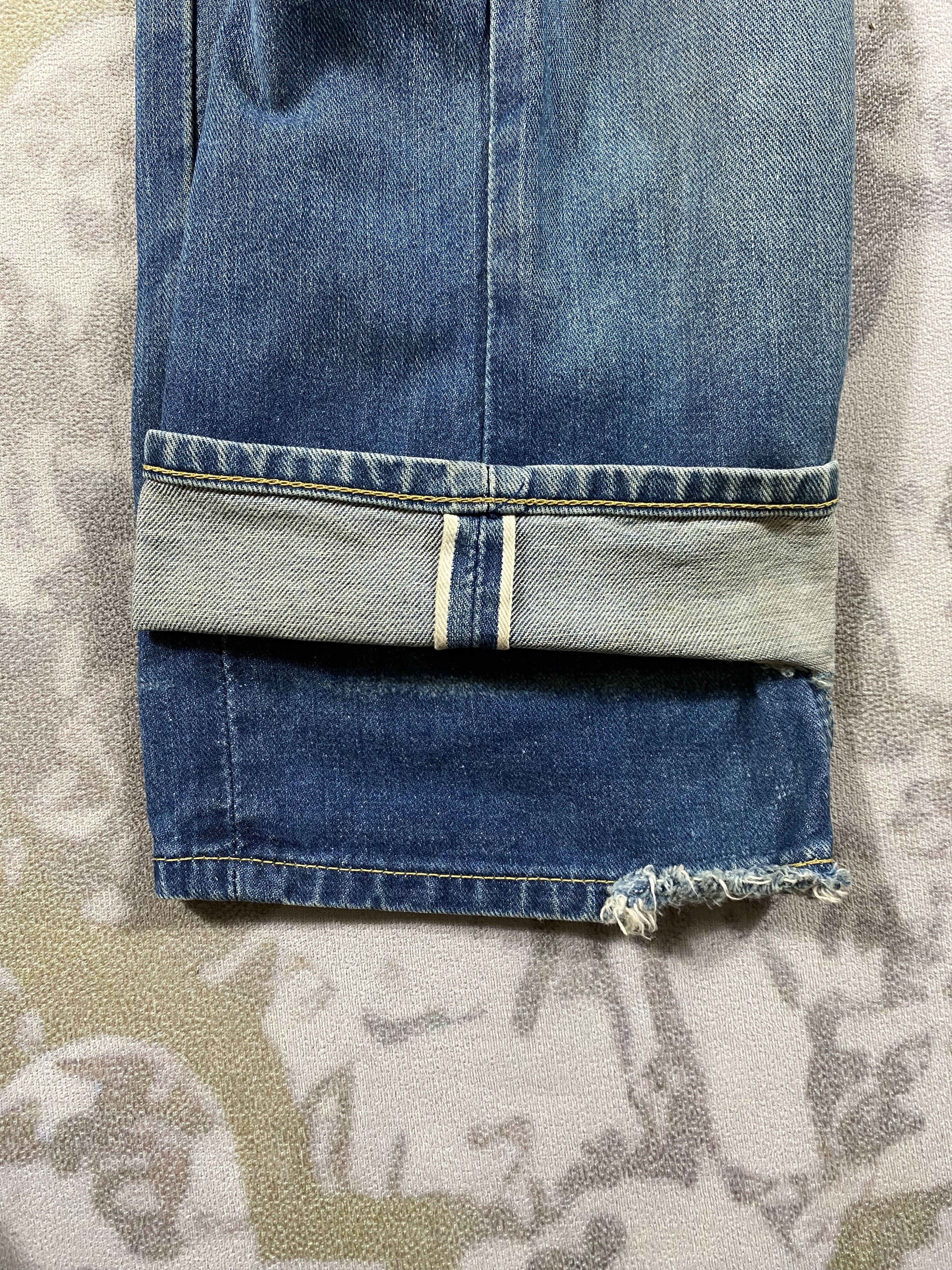 Vintage 31x32.5 Vintage 80s Lee Distressed Selvedge Redline-JN3948 Size US 31 - 13 Thumbnail