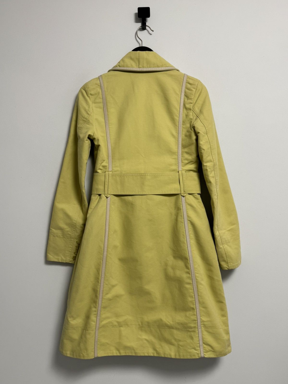 Diesel Diesel Vintage 90s Cotton Trench Coat Y2K Lemon Sz S Size S / US 4 / IT 40 - 19 Thumbnail