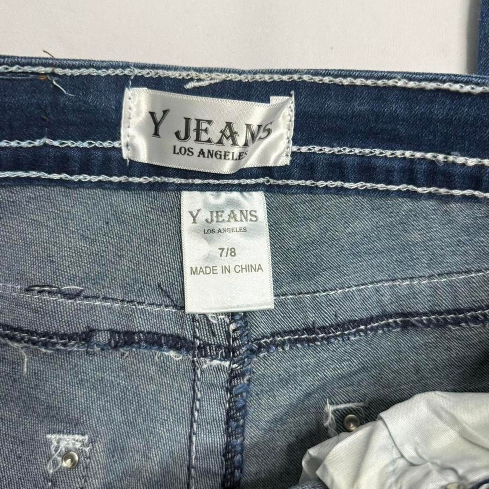 Other Y Jeans Los Angeles blue bootcut Y2K 2000s jeans size 7/8 Size 30" / US 8 / IT 44 - 8 Thumbnail