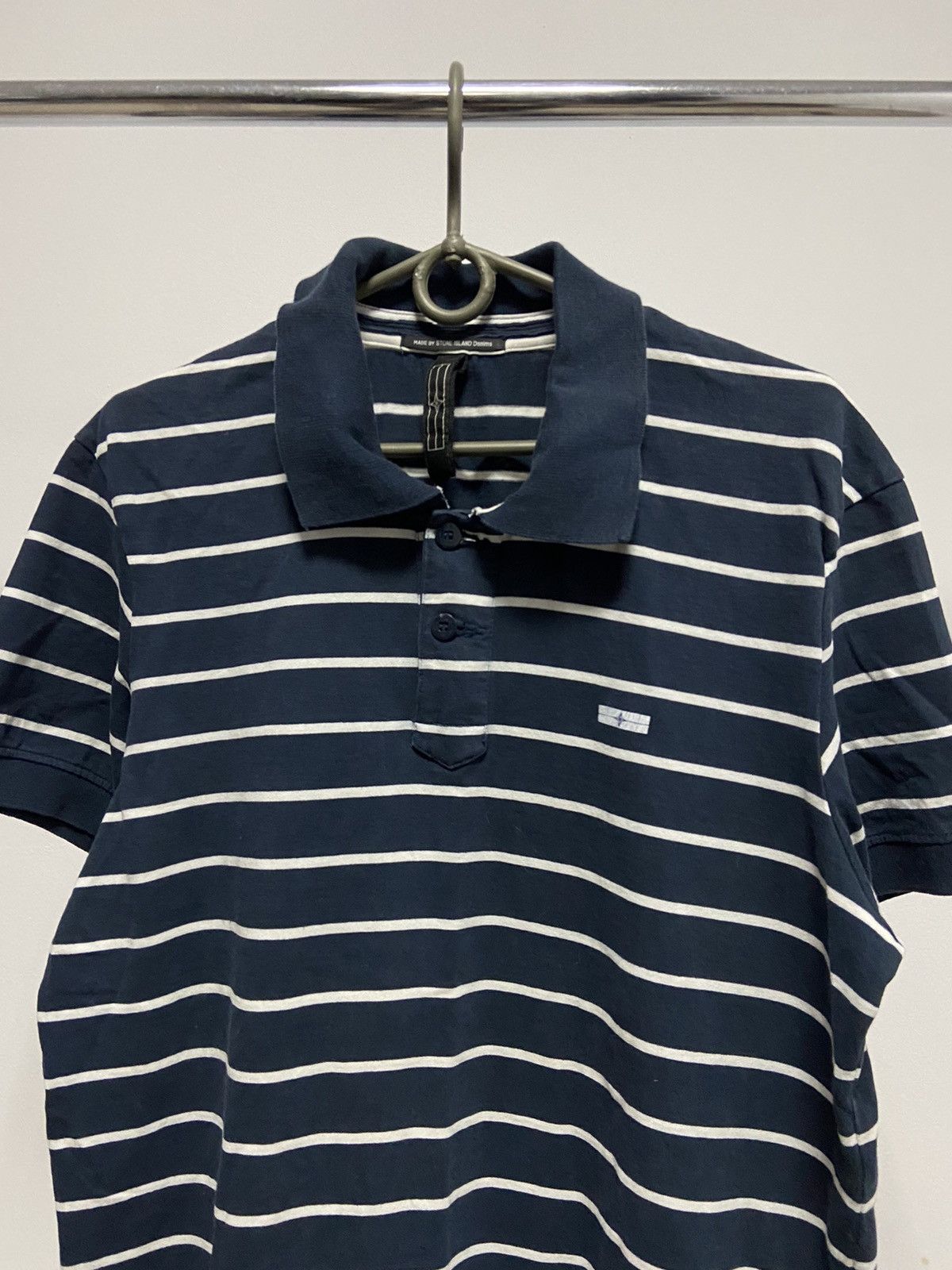 Stone Island × Vintage Stone island denims Vintage T Shirt Polo Small Logo striped Size US L / EU 52-54 / 3 - 2 Thumbnail