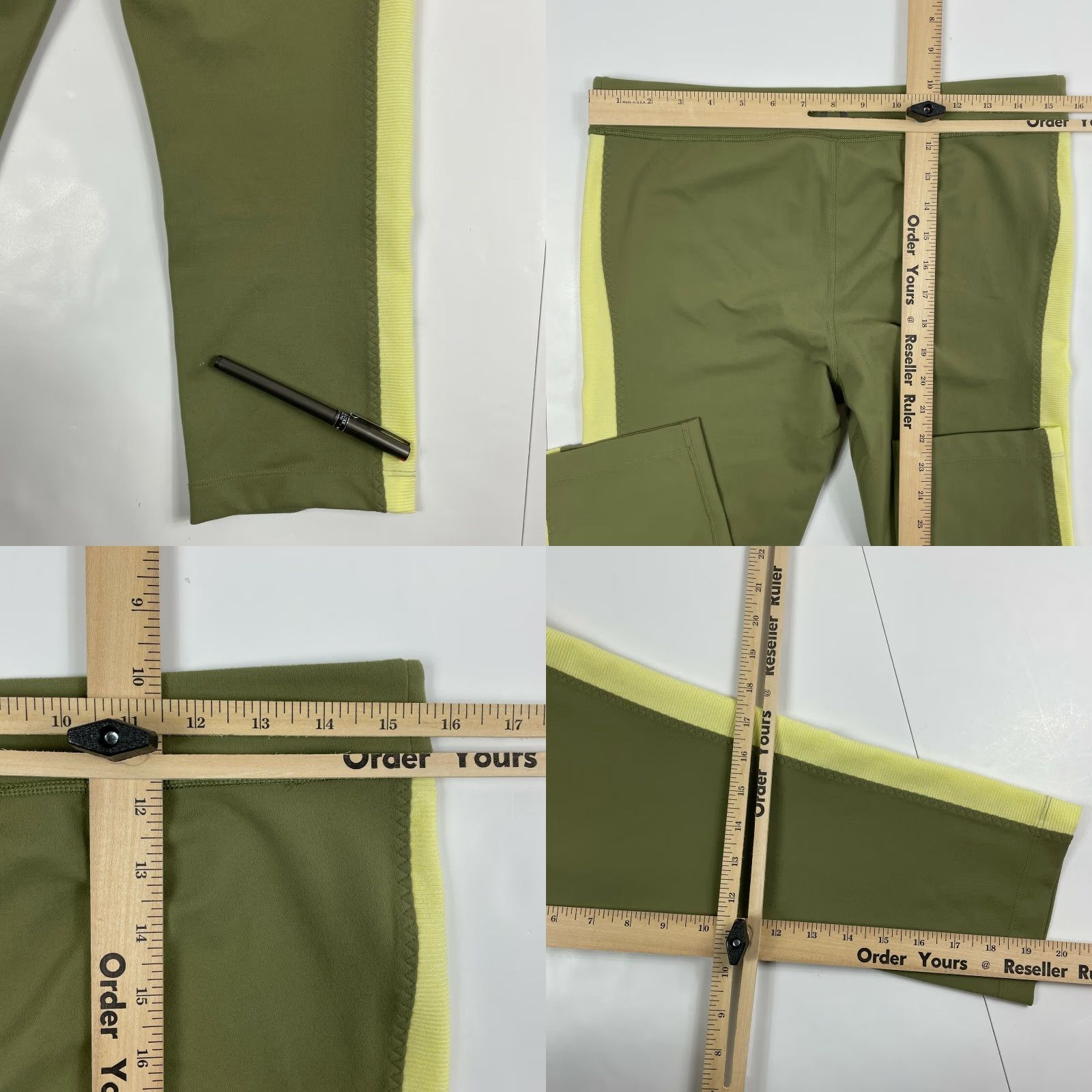 Under Armour Under Armour Leggings Women's Large All Season Cropped Fitted Yoga Gym Green Size 36" / US 14 / IT 50 - 8 Thumbnail