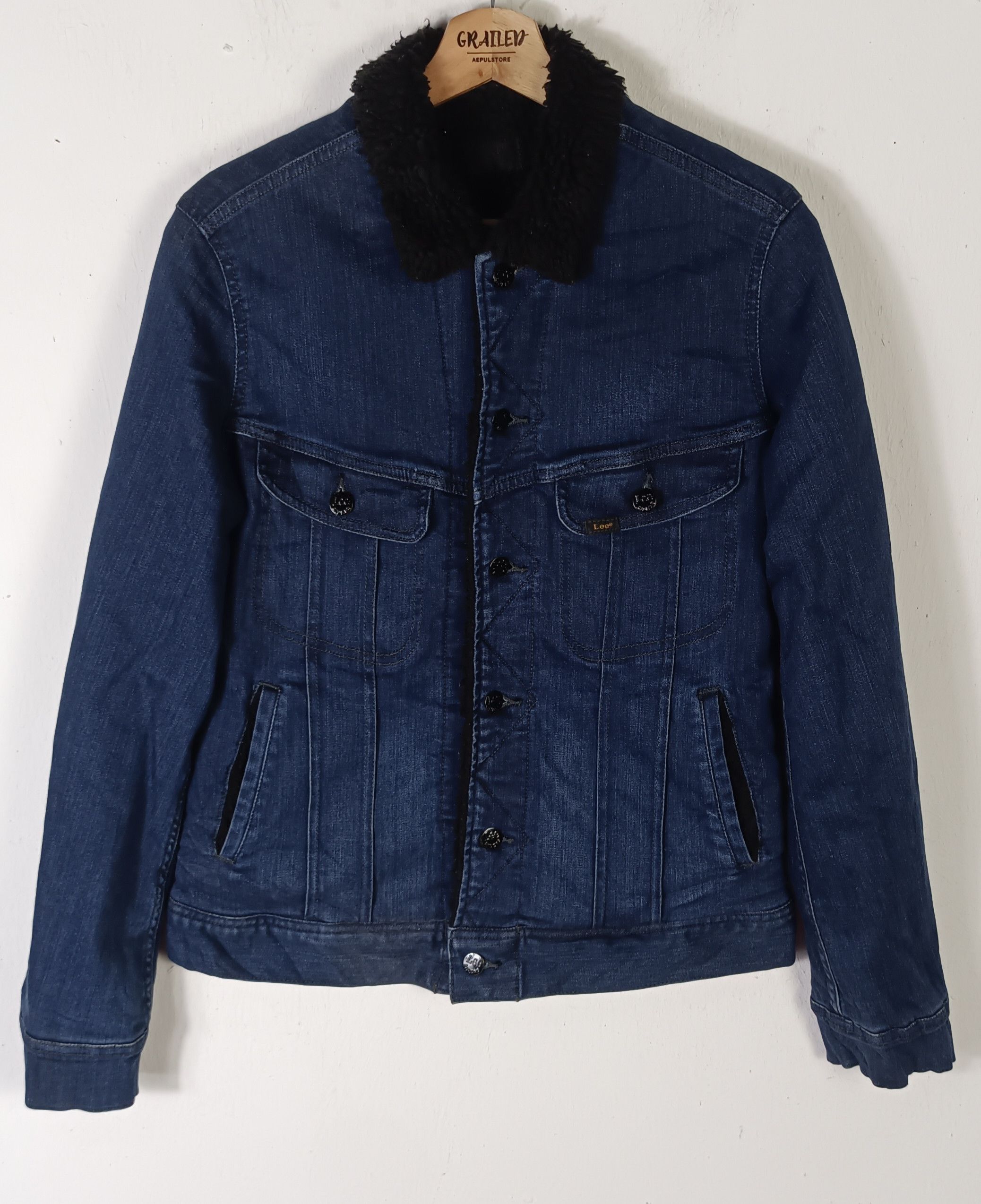 Lee Lee Riders Sanforized Sherpa Denim Jacket Size US M / EU 48-50 / 2 - 1 Thumbnail