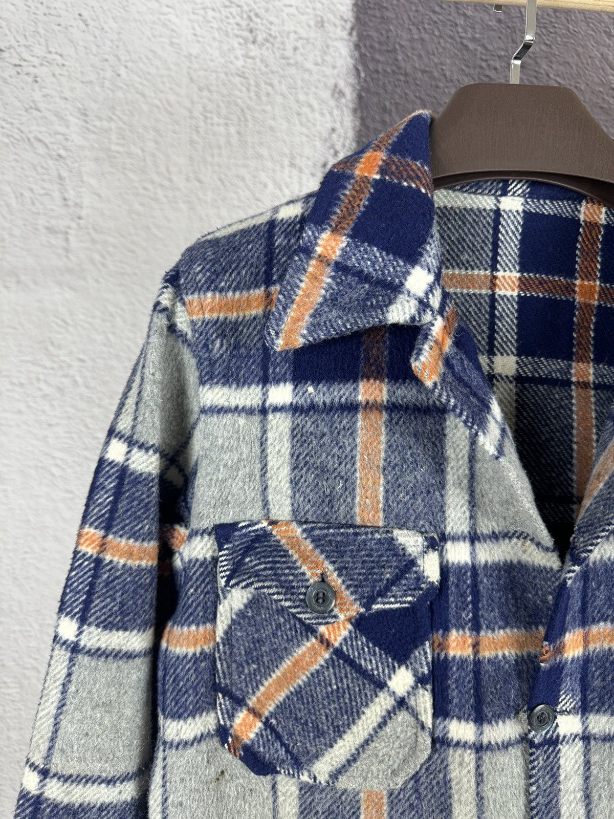Flannel × Fox Brothers × Vintage Cecil Fox vintage 90s heavy flannel checkered shirt Size US L / EU 52-54 / 3 - 3 Thumbnail