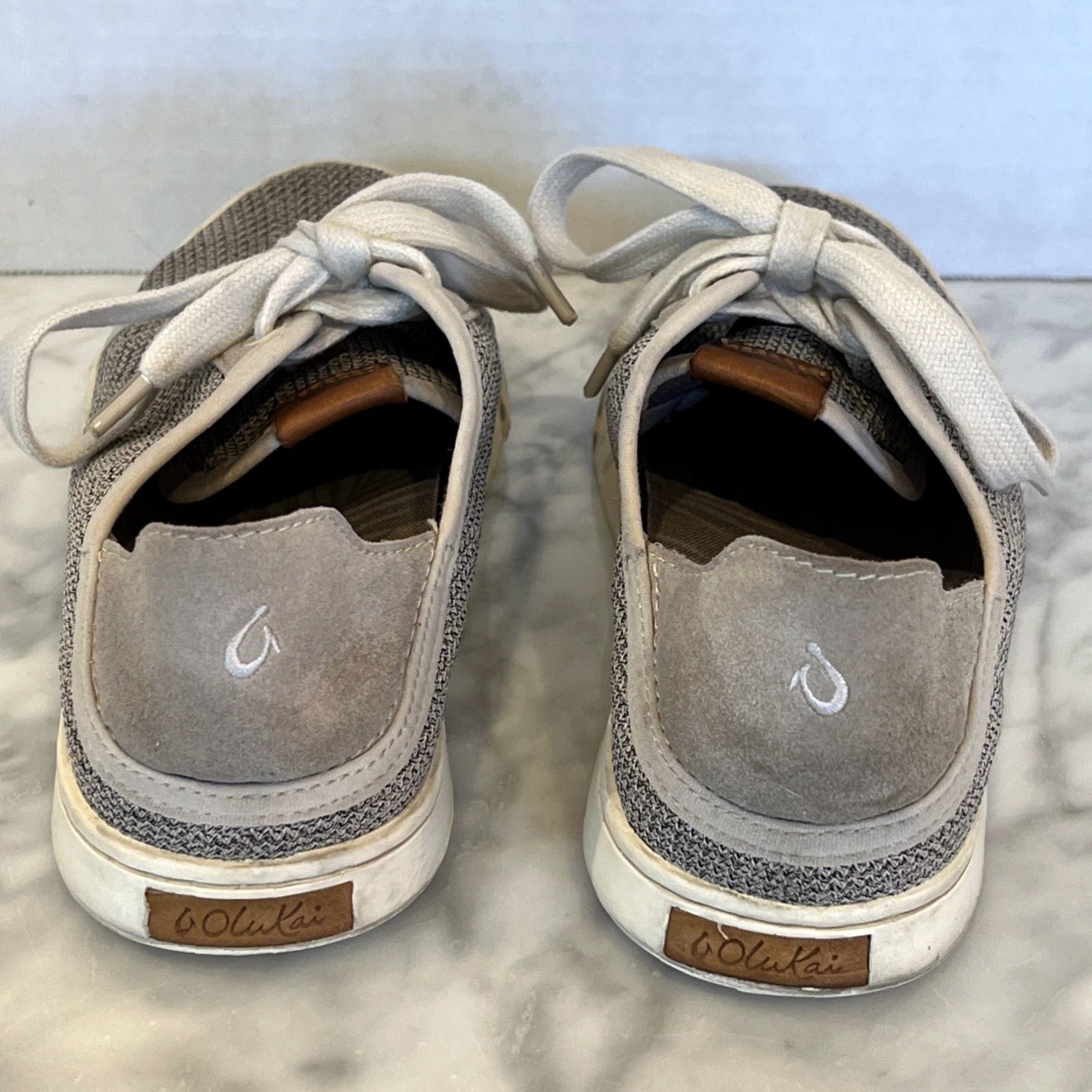 Olukai OluKai Pehuea Li Sneaker Women’s 7.5 Grey Knit Lightweight Casual Nonmarking Footwear Size US 7.5 / IT 37.5 - 5 Thumbnail