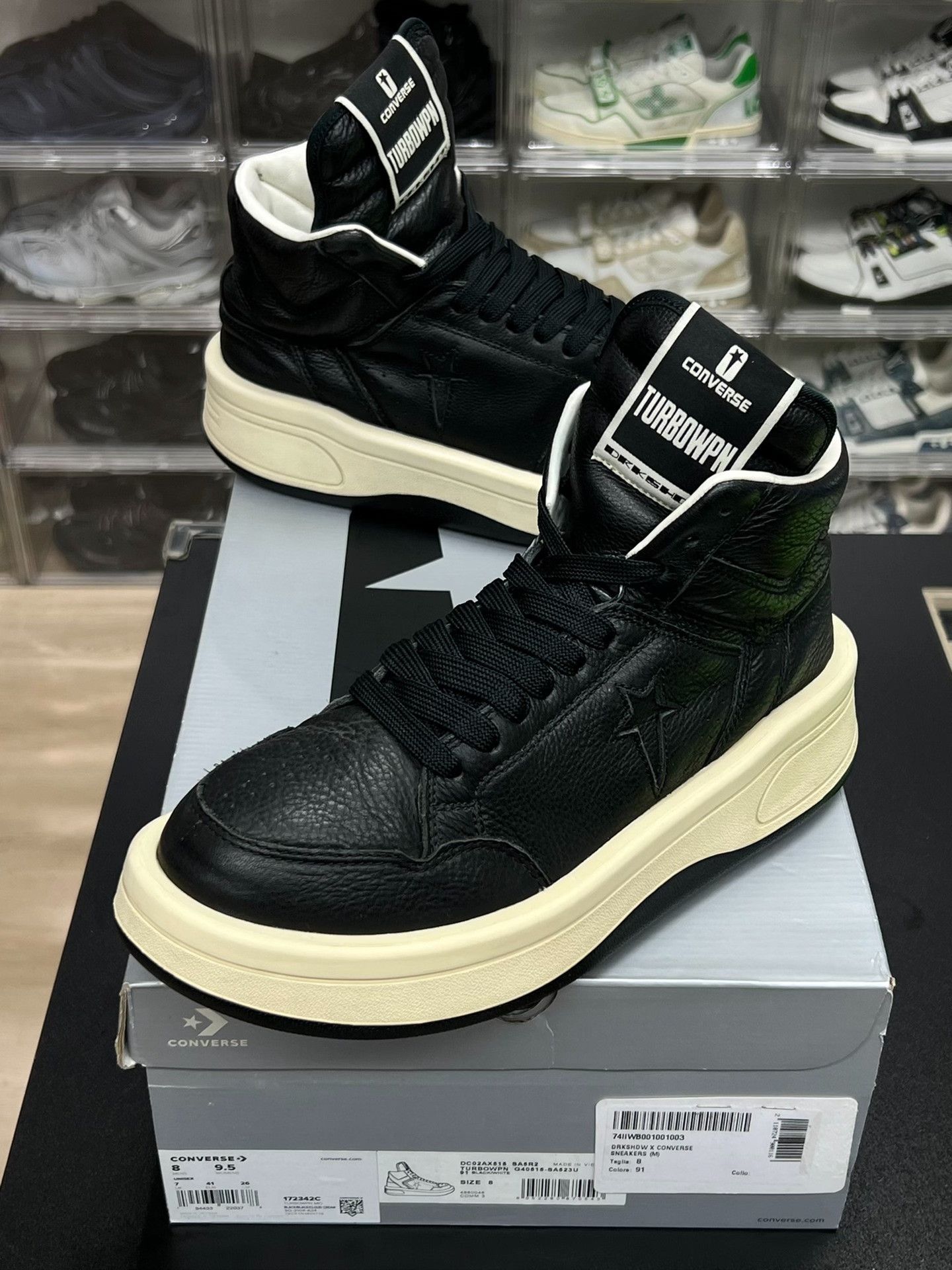 Rick Owens Rick Owens Black Hitop Sneakers 8 Men Size US 8 / EU 41 - 1 Thumbnail