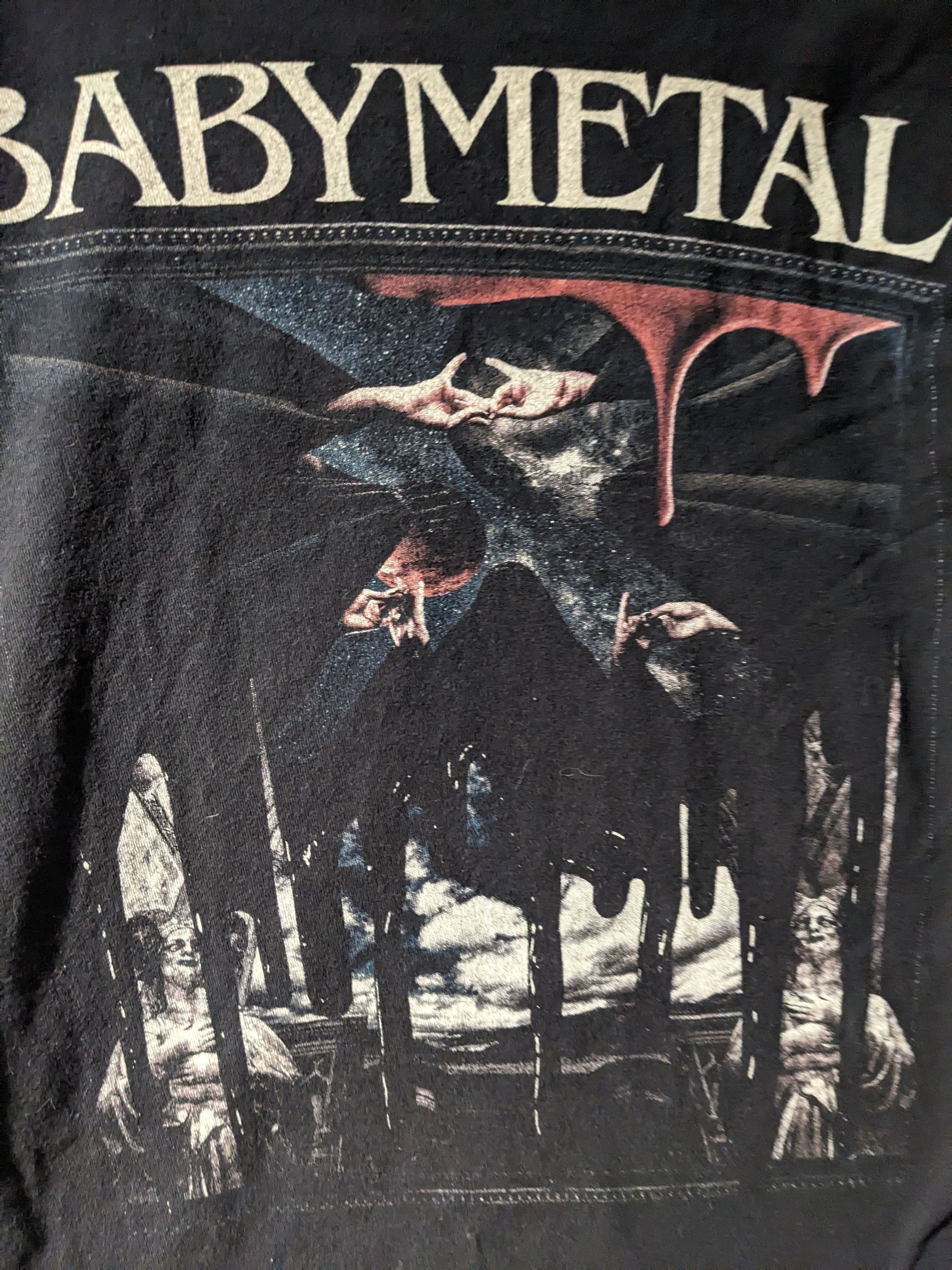 Band Tees × Vintage Vintage Baby Metal World Tour 2016 Black Small T-Shirt Size US S / EU 44-46 / 1 - 2 Thumbnail