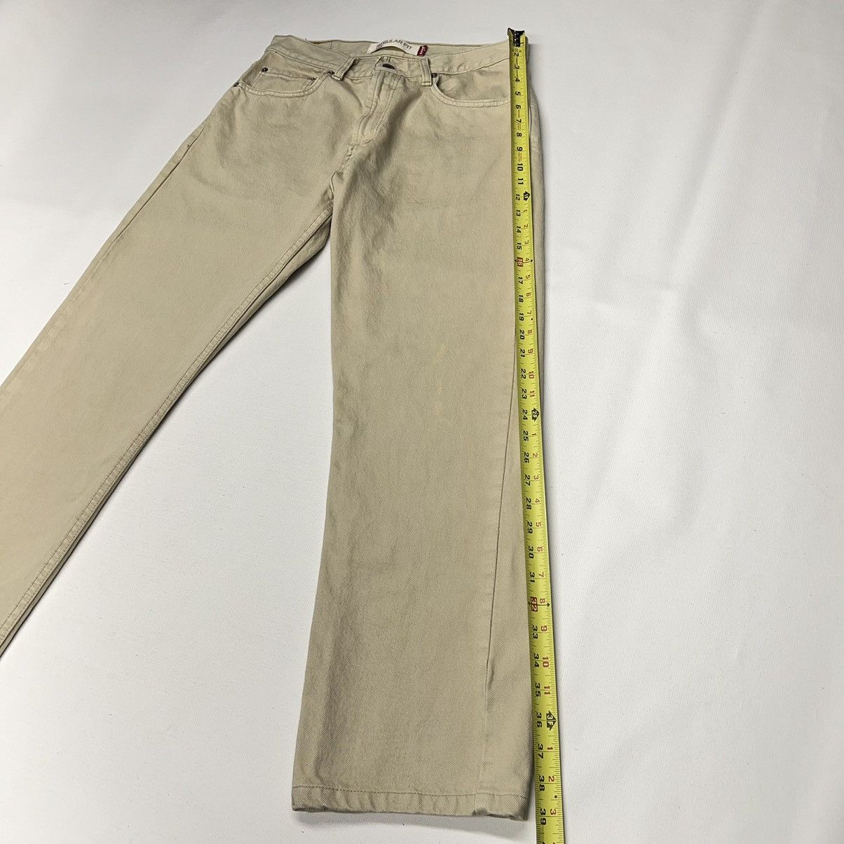 Levi's Levis 505 Jeans Regular Fit Straight Khaki Pants Denim Size US 33 - 19 Thumbnail