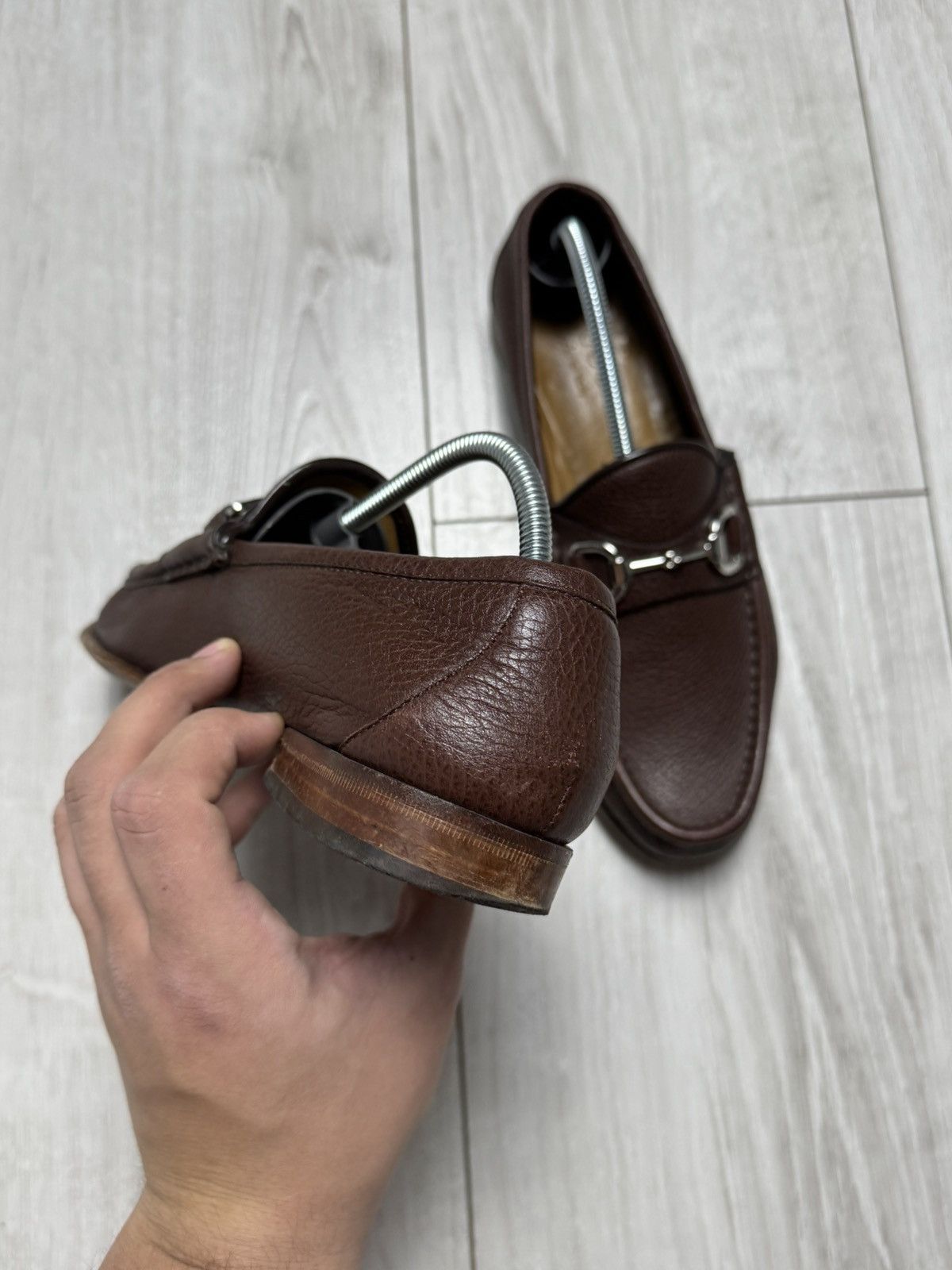 Gucci × Vintage Gucci Vintage Leather Mules Brown Colour Luxury Style Size US 8.5 / IT 38.5 - 4 Thumbnail