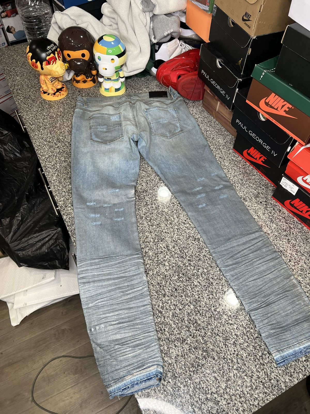 Amiri Amiri Jean Mx1 Neon Plaid Blue Size US 33 - 7 Thumbnail