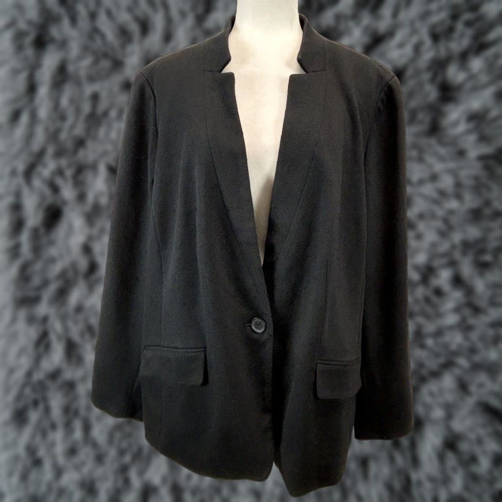 Talbots NEW Talbots Aberdeen Black Blazer Jacket 22W Plus Petite Classic Womens Size 3XL / US 20-22 - 1 Thumbnail
