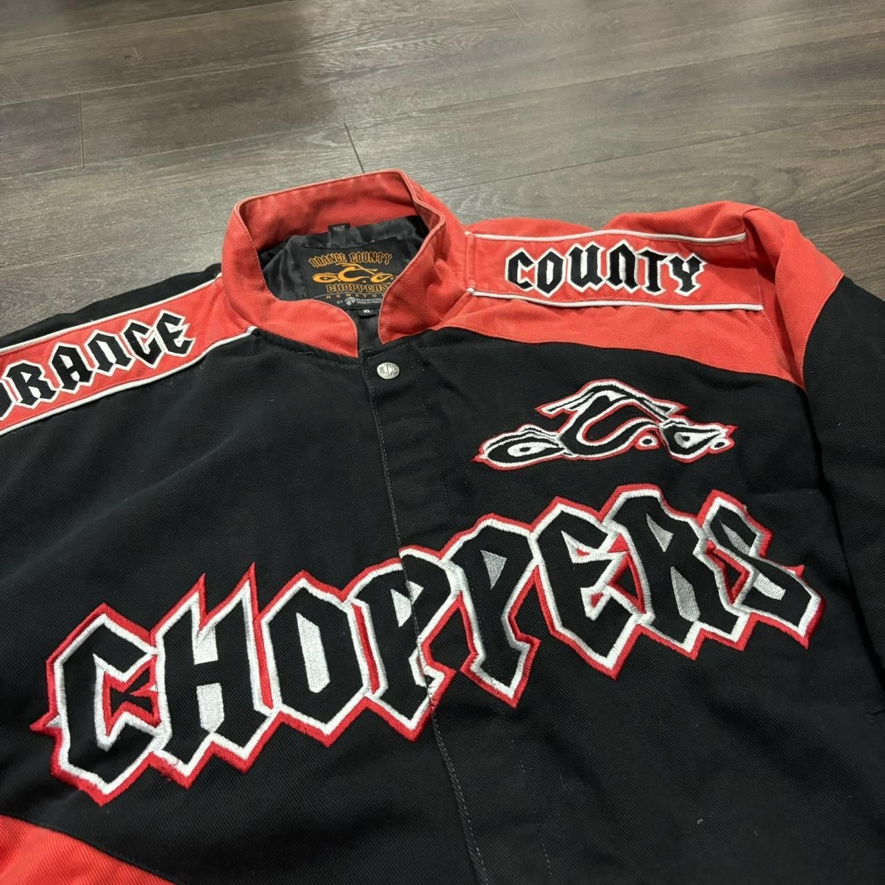 Designer Vintage Orange County Choppers Embroidered Racing Jacket XL Size US XL / EU 56 / 4 - 1 Thumbnail