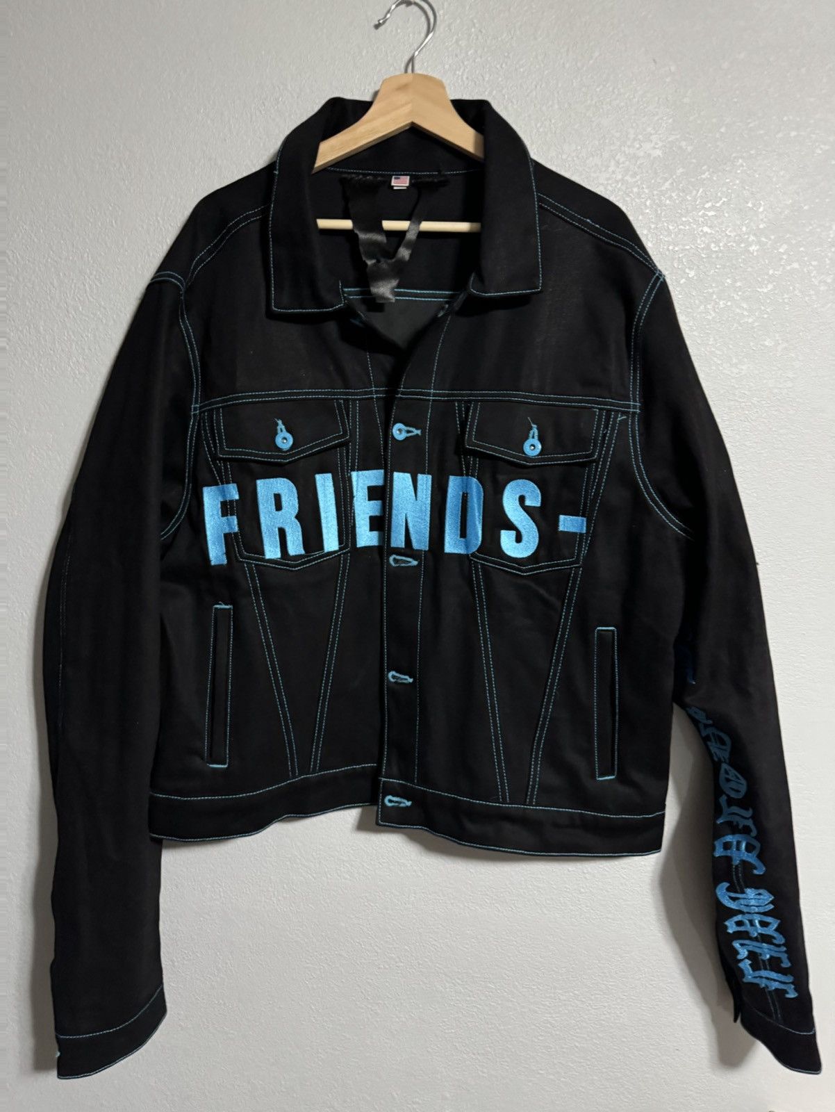 Vlone jean 2024 jacket black