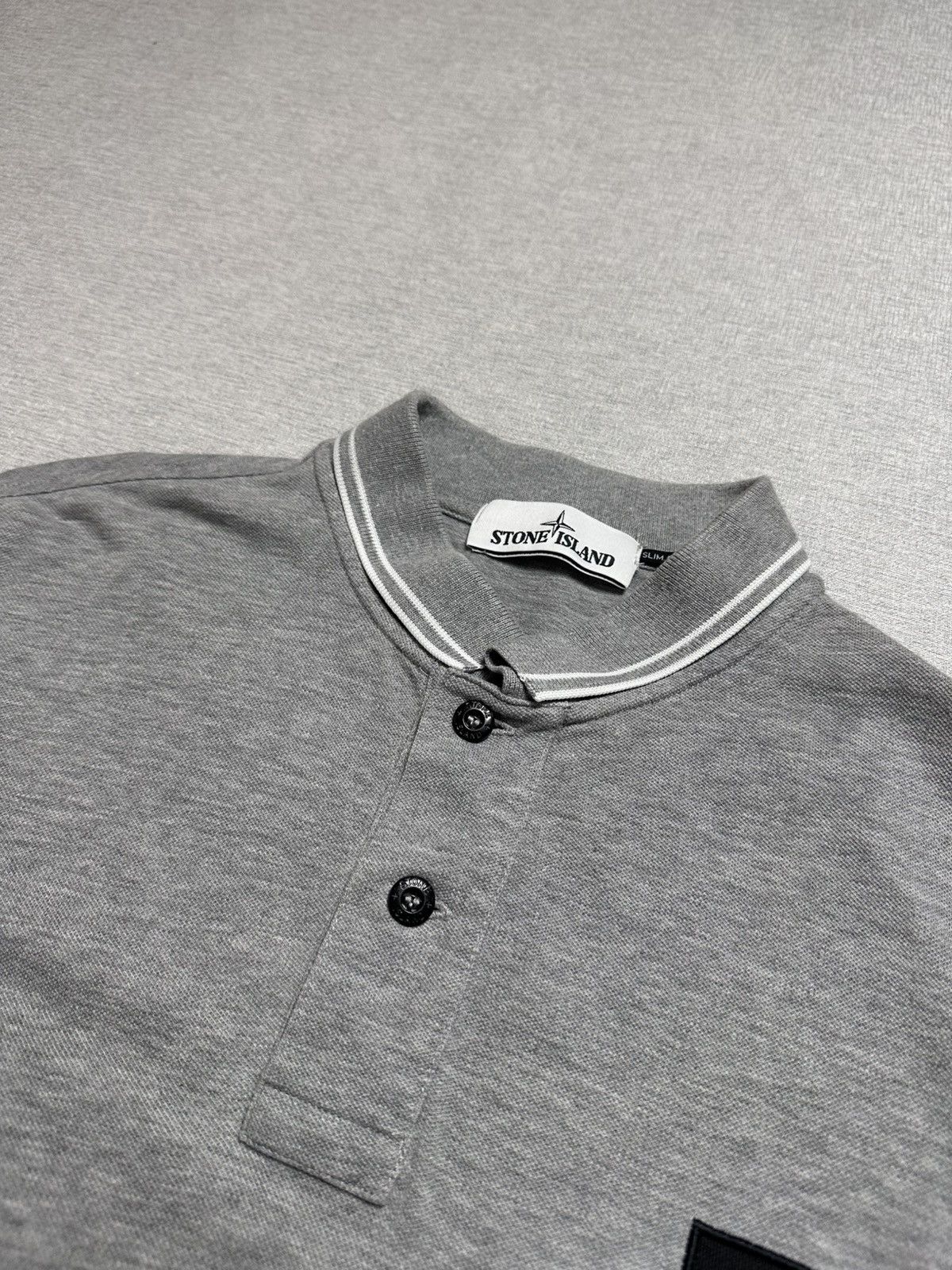 Luxury × Massimo Osti × Stone Island Stone Island Luxury Patch Program Polo shirt Gray Size US L / EU 52-54 / 3 - 6 Thumbnail
