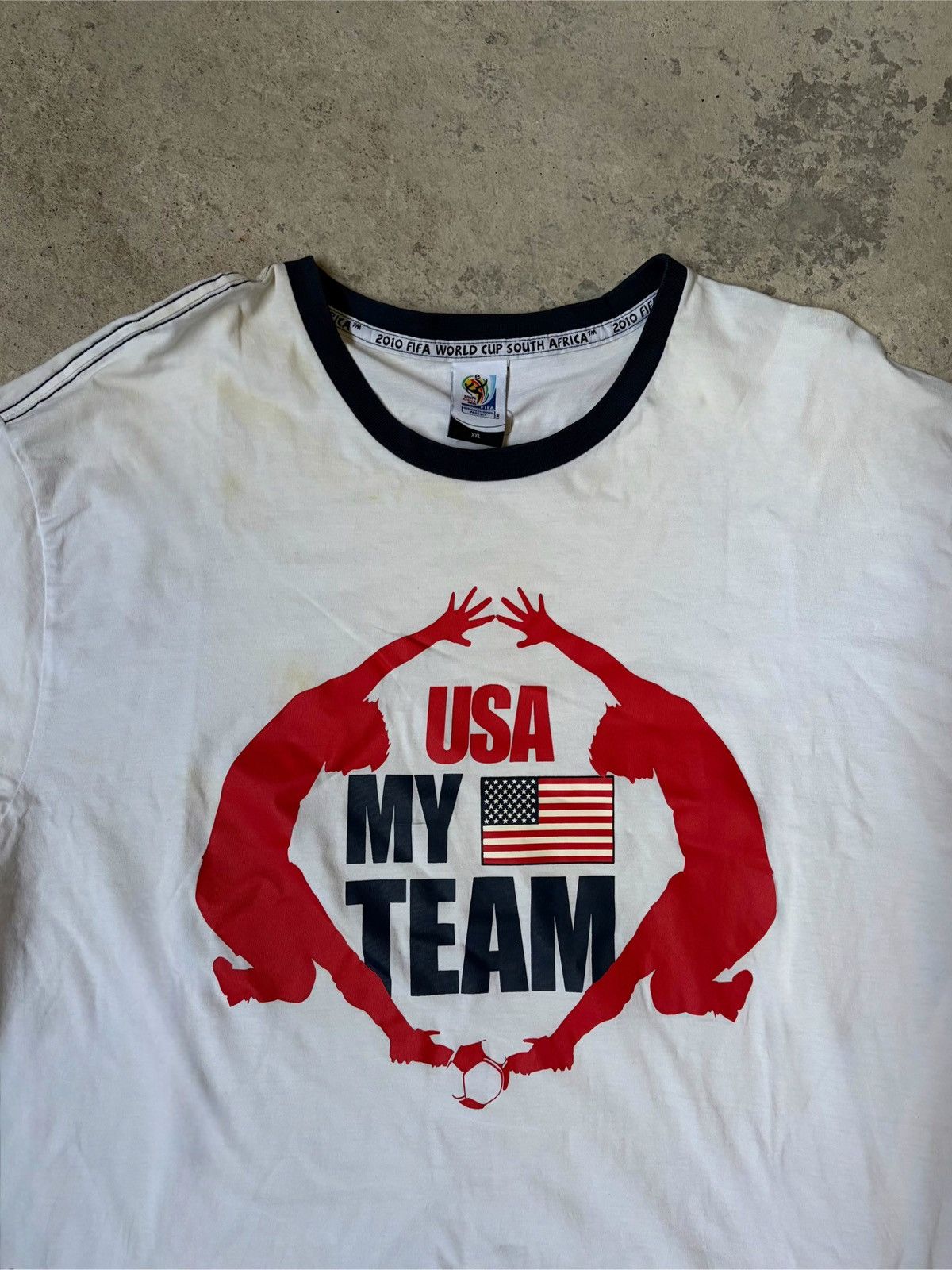 Vintage 2010 South Africa FIFA World Cup USA Official Licensed Tee Size US XXL / EU 58 / 5 - 2 Thumbnail