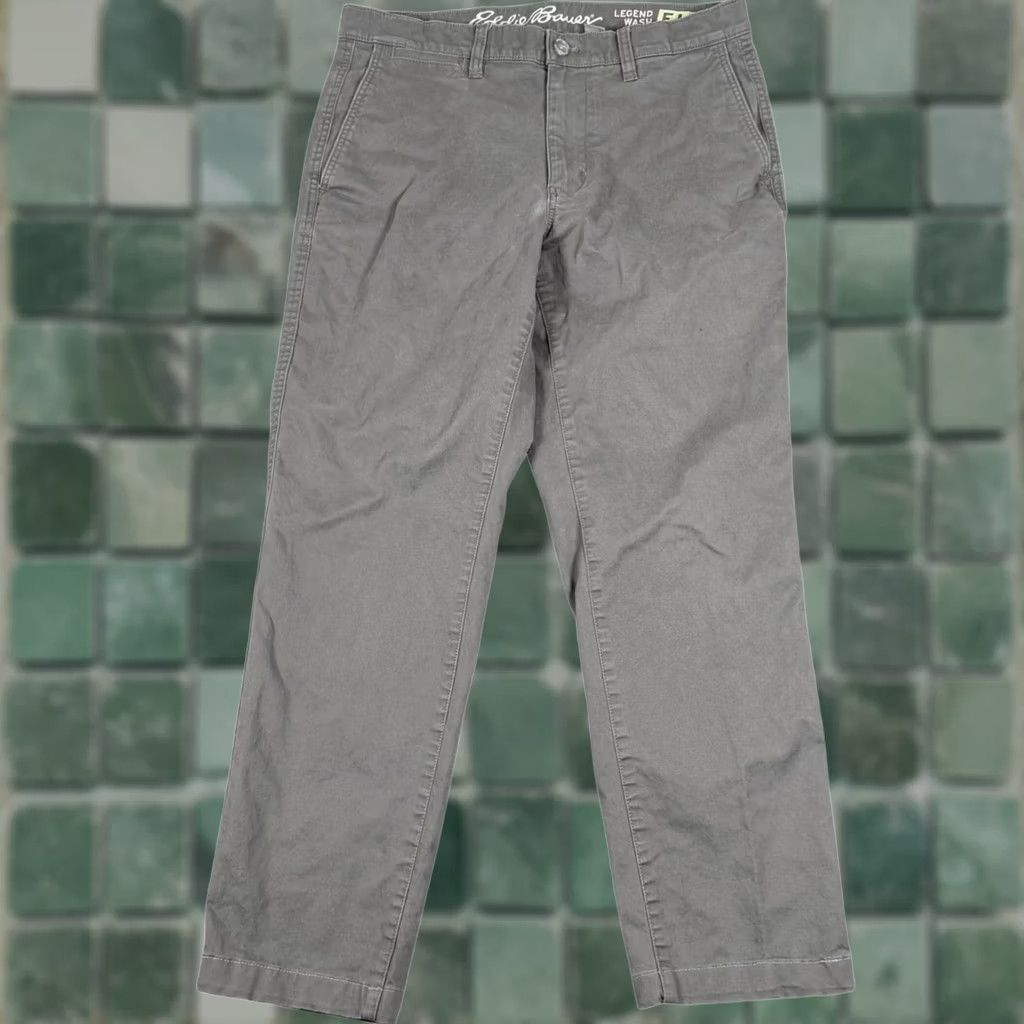 Eddie Bauer Eddie Bauer Slim Fit Chino Pants 32x30 32x27 Legend Wash Flex Mossy Green / Gray Size US 32 / EU 48 - 1 Thumbnail