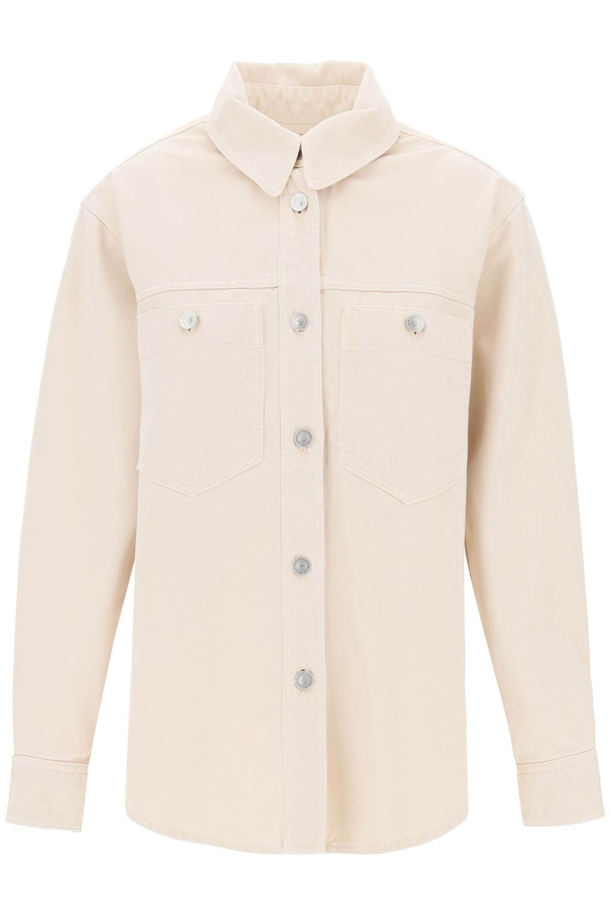 image of Isabel Marant Denim Talbot Shirt in Ecru, Women's (Size Medium)
