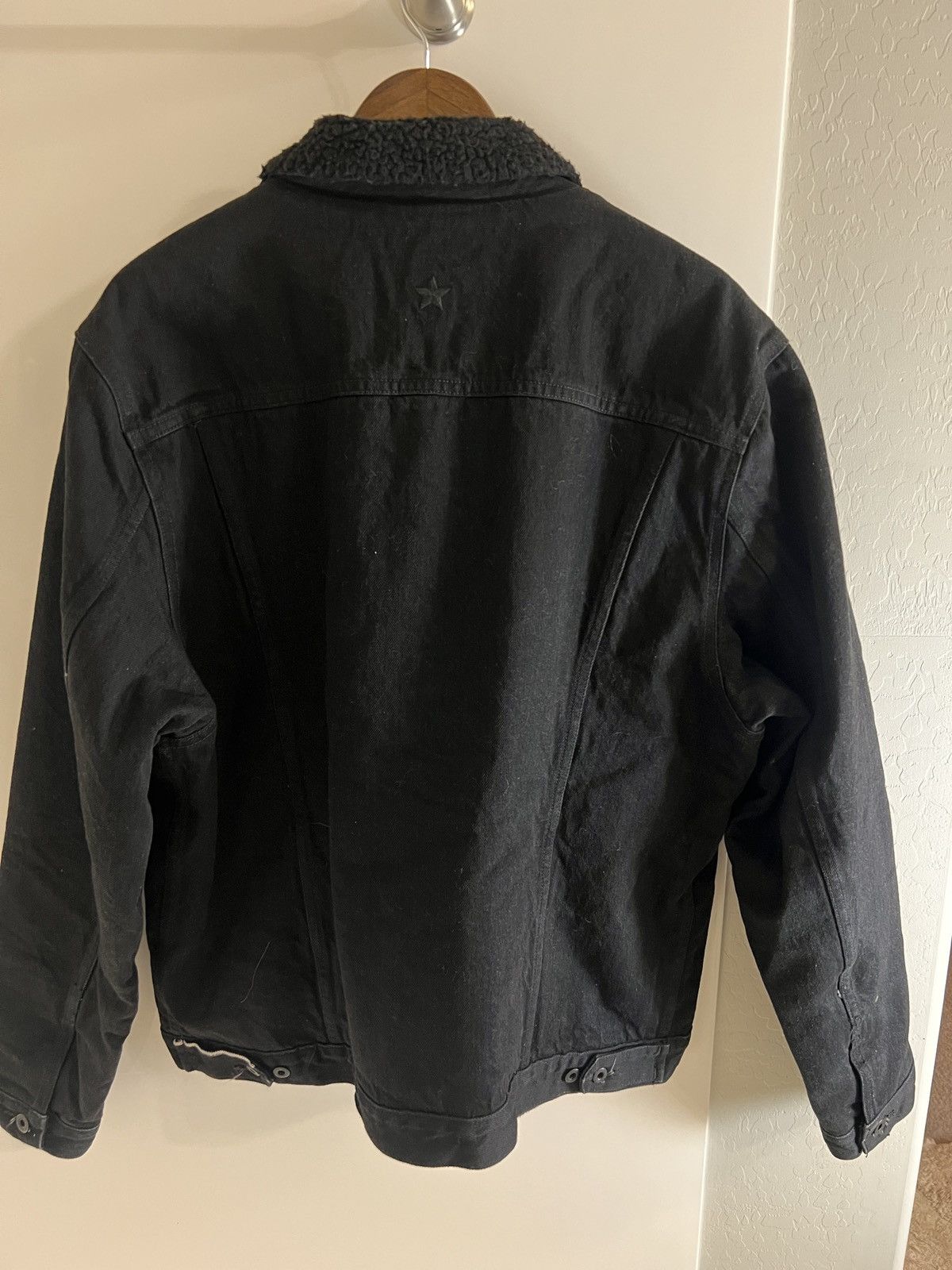 Brave Star Selvage Brave Star Black Selvedge Jacket w/ Sherpa Collar – Size XXL Size US XXL / EU 58 / 5 - 5 Thumbnail