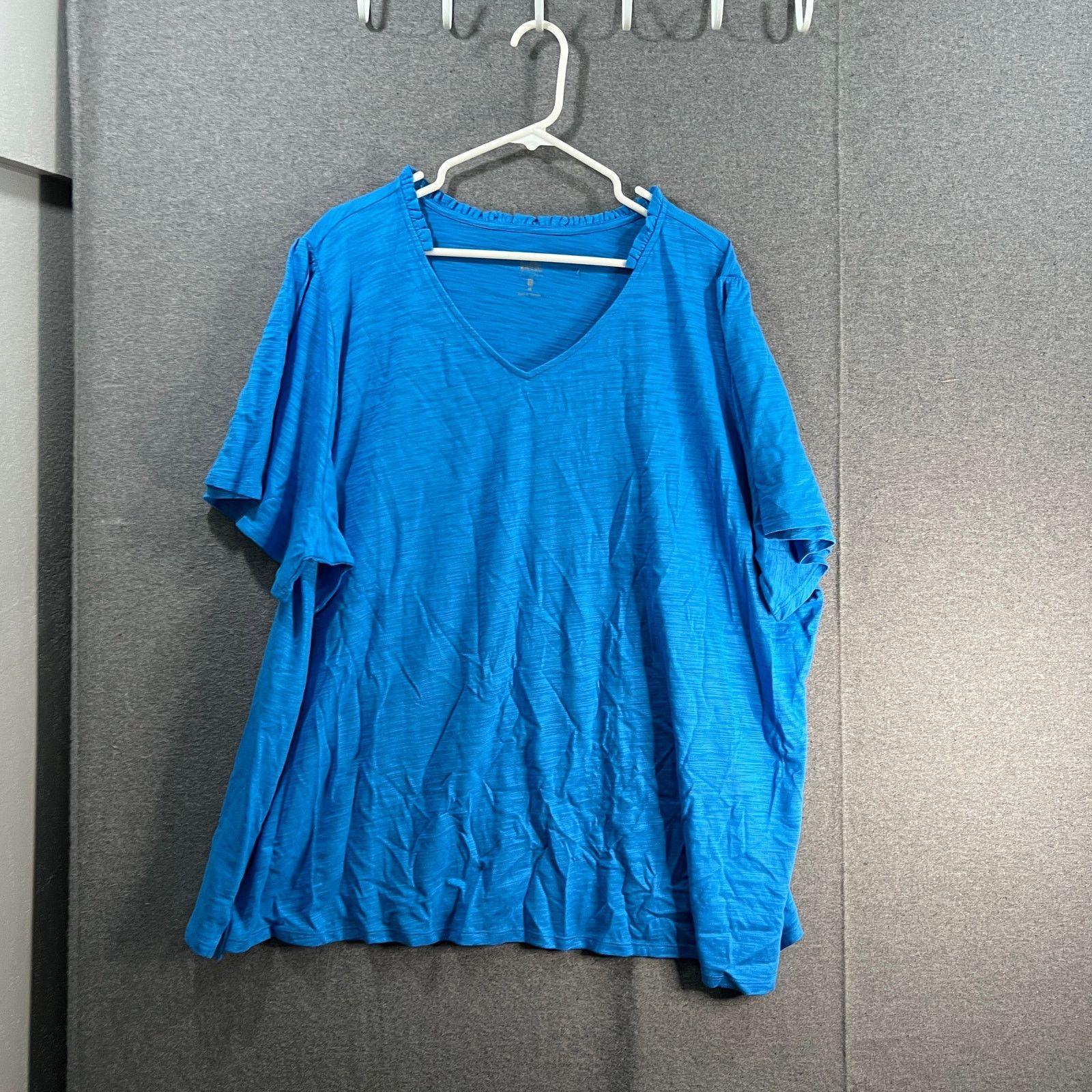 Other Belle by Kim Gravel Slub Knit Flirty Tee Ocean Reef Size 4X Size 4XL / US 24-26 - 1 Thumbnail