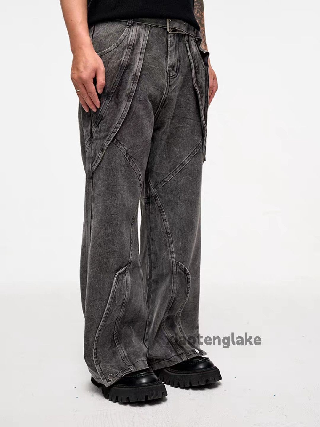 Jean xz Balenciaga rickowens style punk grunge loose jeans Size US 28 / EU 44 - 1 Thumbnail