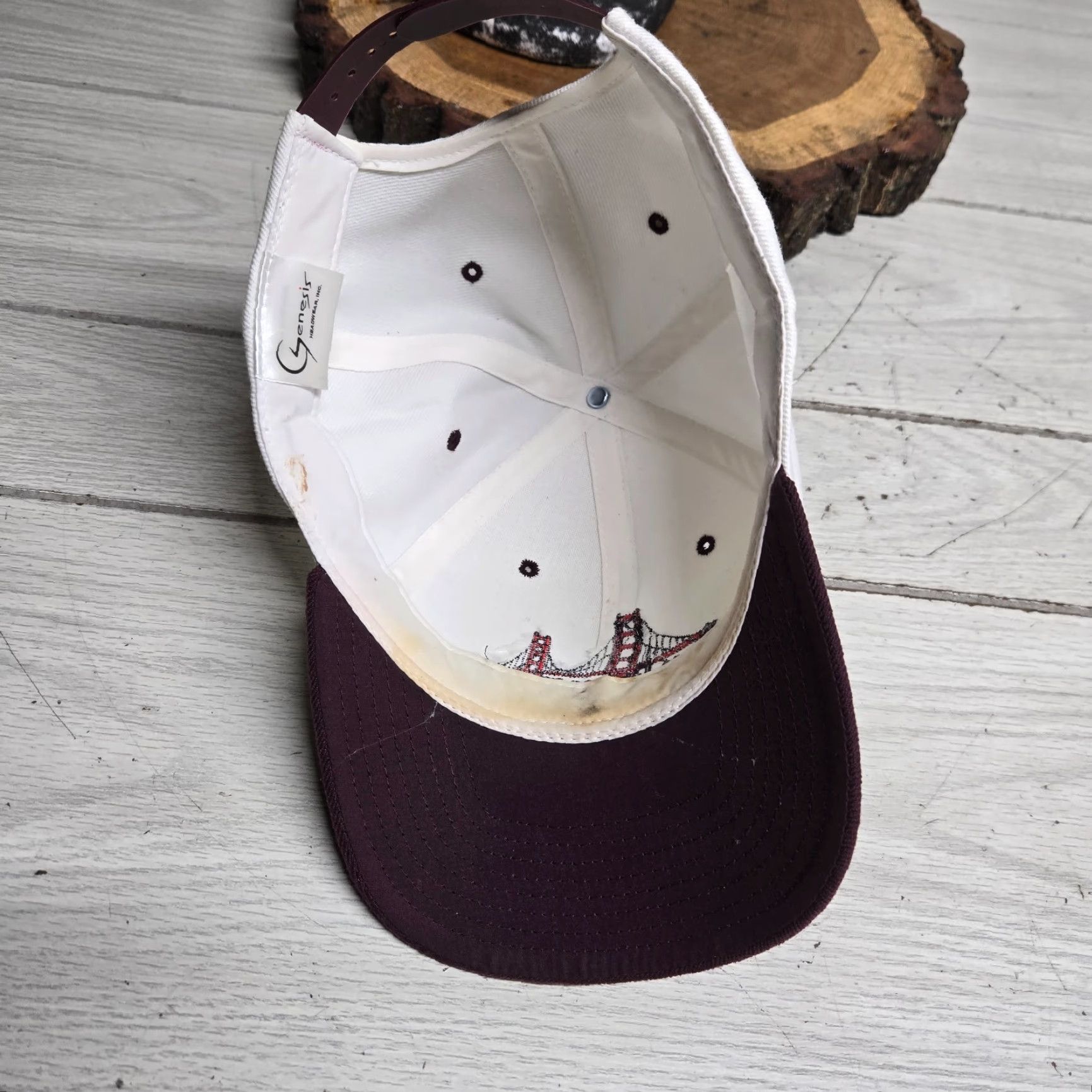 Vintage Lanza Hat Baseball Cap One Size Straps Adjustable USA Tourism Taupe Gray Men Size ONE SIZE - 6 Thumbnail
