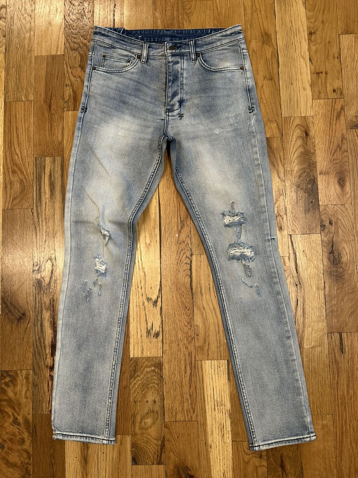 Ksubi Ksubi Distressed Blue Denim Jeans Size 31 Size US 31 - 1 Thumbnail