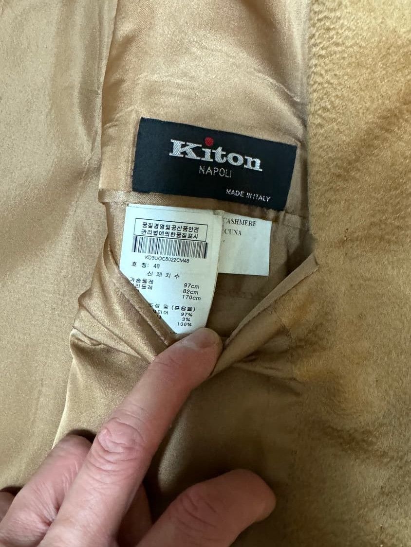 Kiton Kiton Vicuna Single Coat Size 48 Size US M / EU 48-50 / 2 - 4 Thumbnail