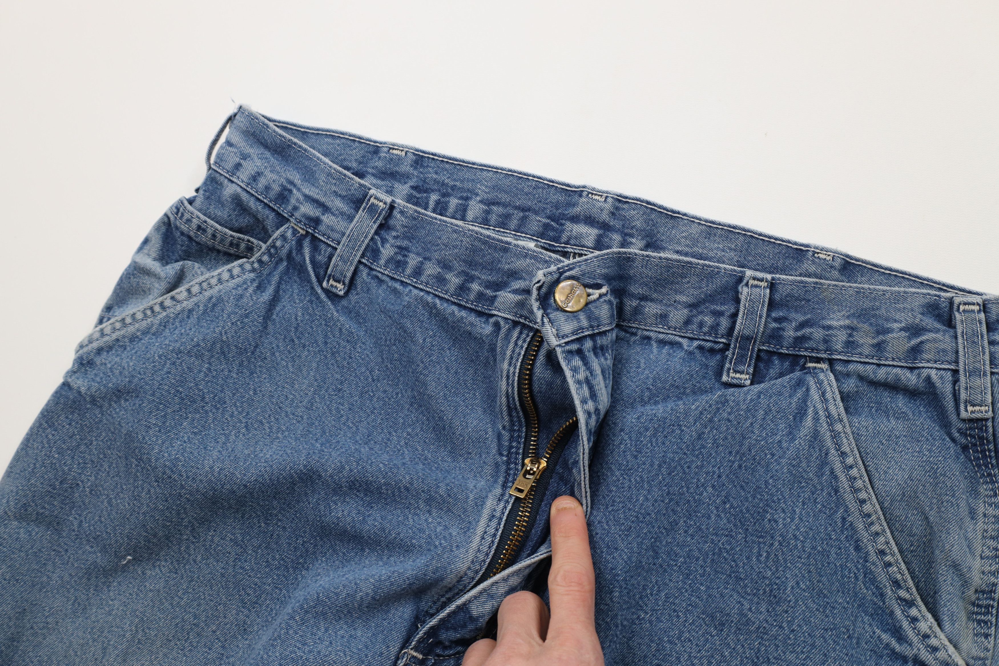 Carhartt Vintage Y2K Carhartt Wide Leg Dungaree Denim Jeans Blue Size US 38 / EU 54 - 8 Thumbnail